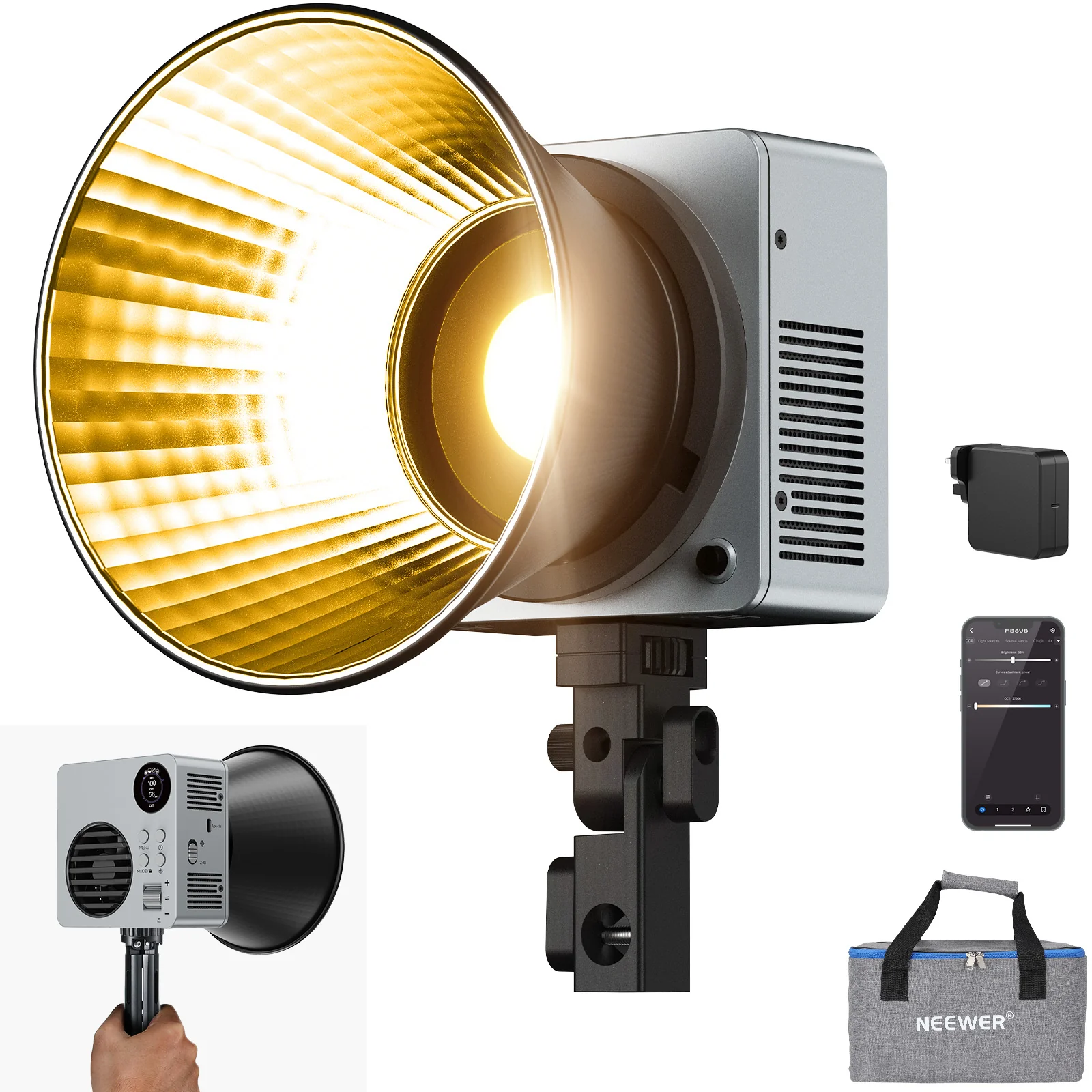 NEEWER HB80B 80W Bi-Color Mini COB LED Video Light - Image 10