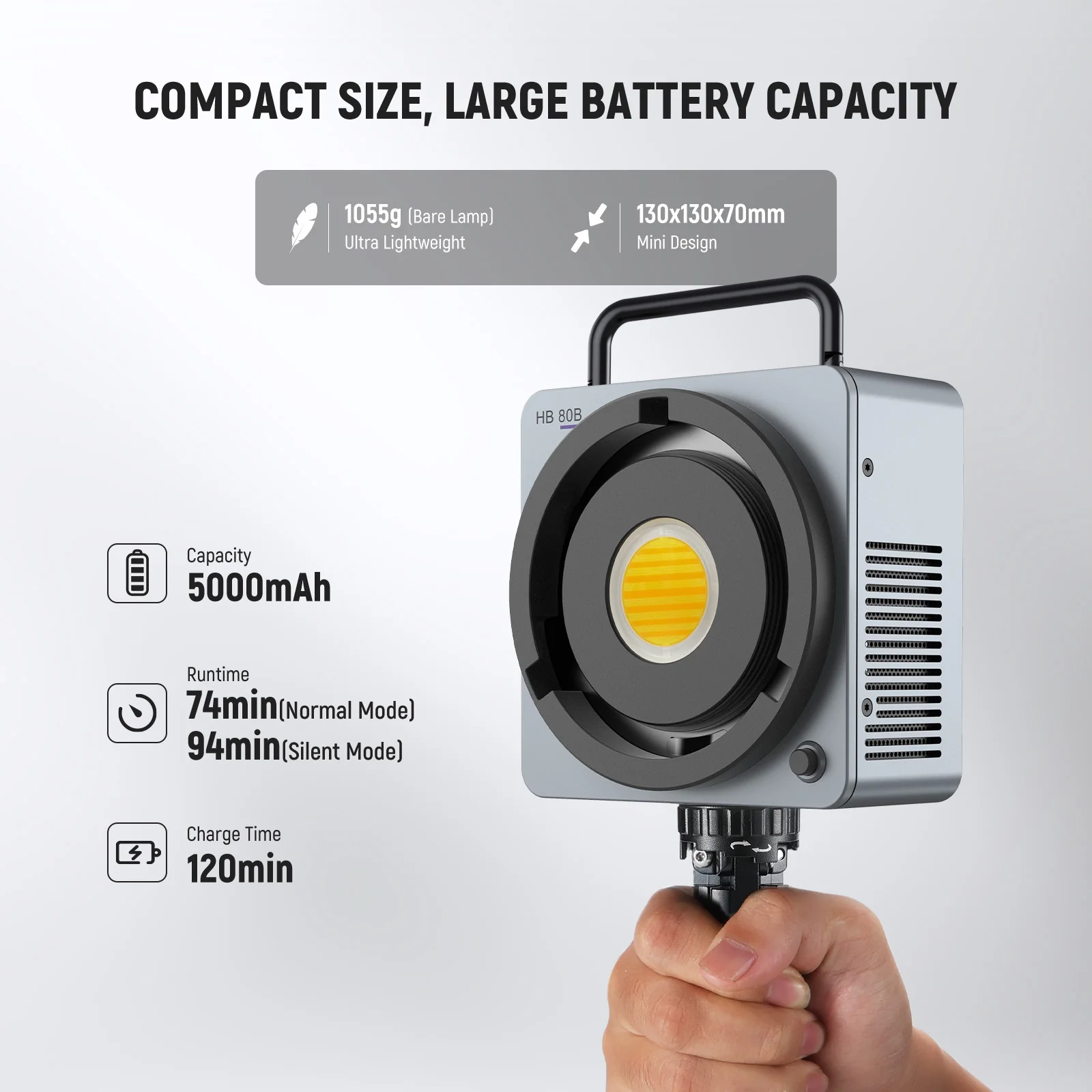 NEEWER HB80B 80W Bi-Color Mini COB LED Video Light - Image 14
