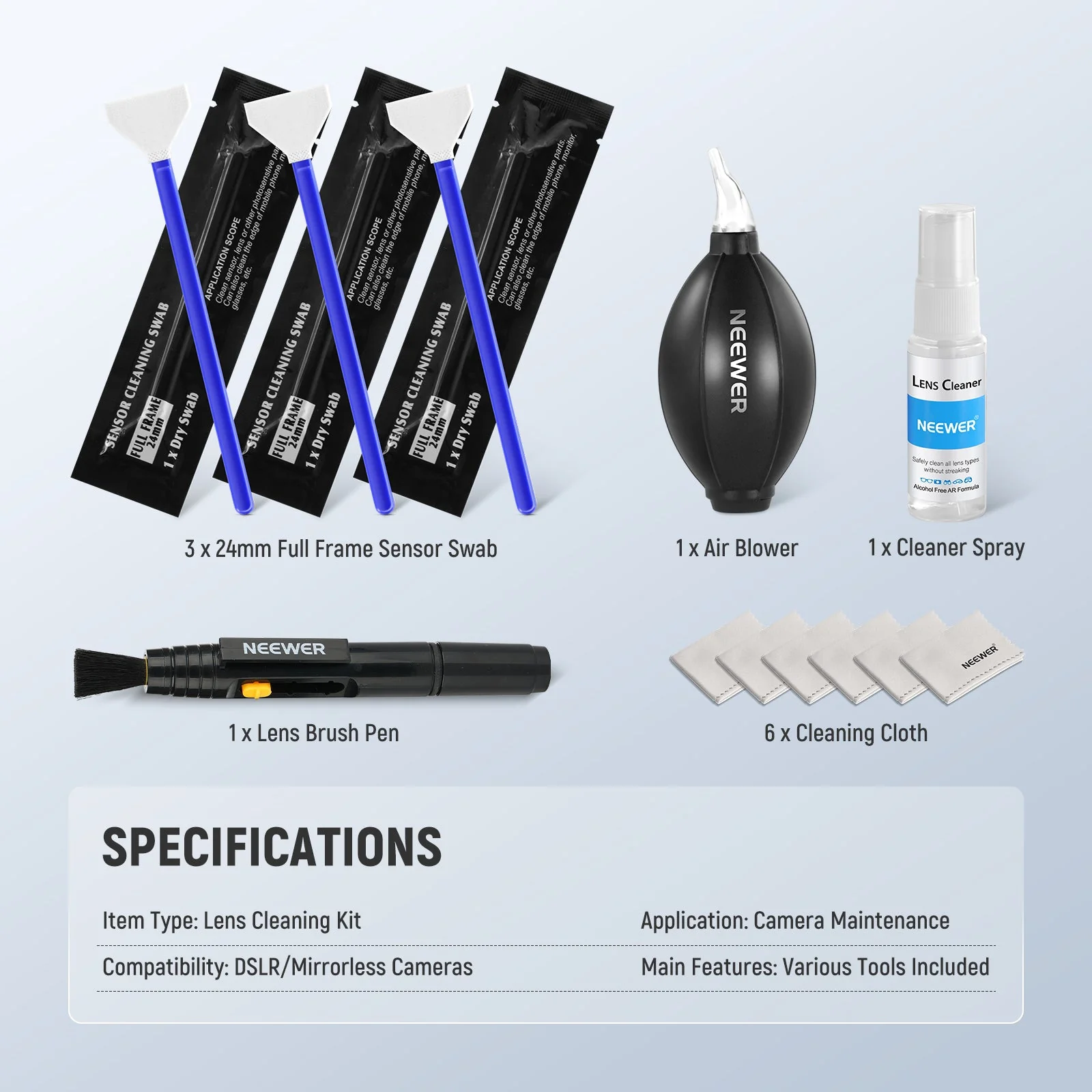NEEWER HM-49 12 in 1 Camera Lens Cleaning Kit - Image 9