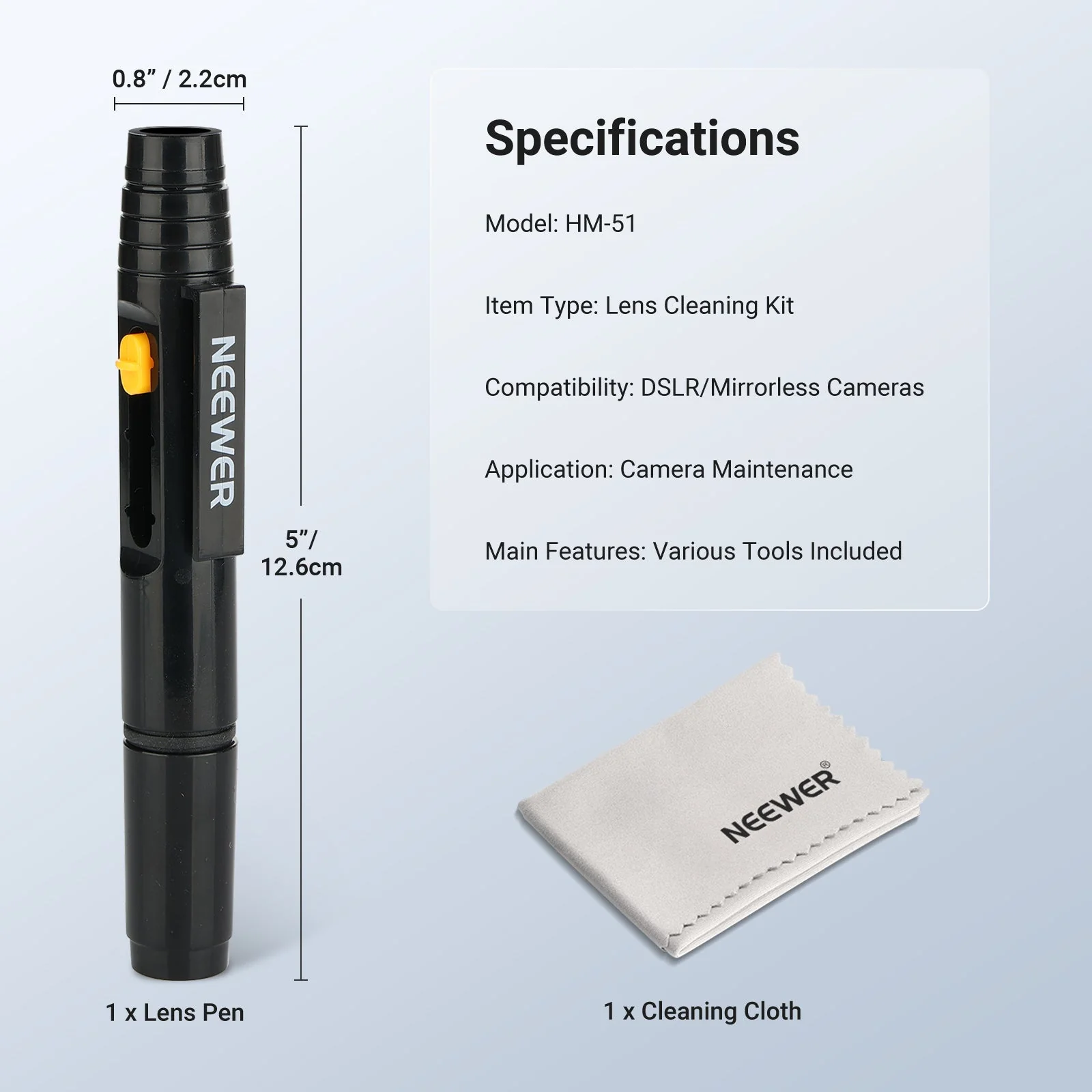 NEEWER HM-51 2 in 1 Camera Lens Cleaning Accessories Kit - Image 7