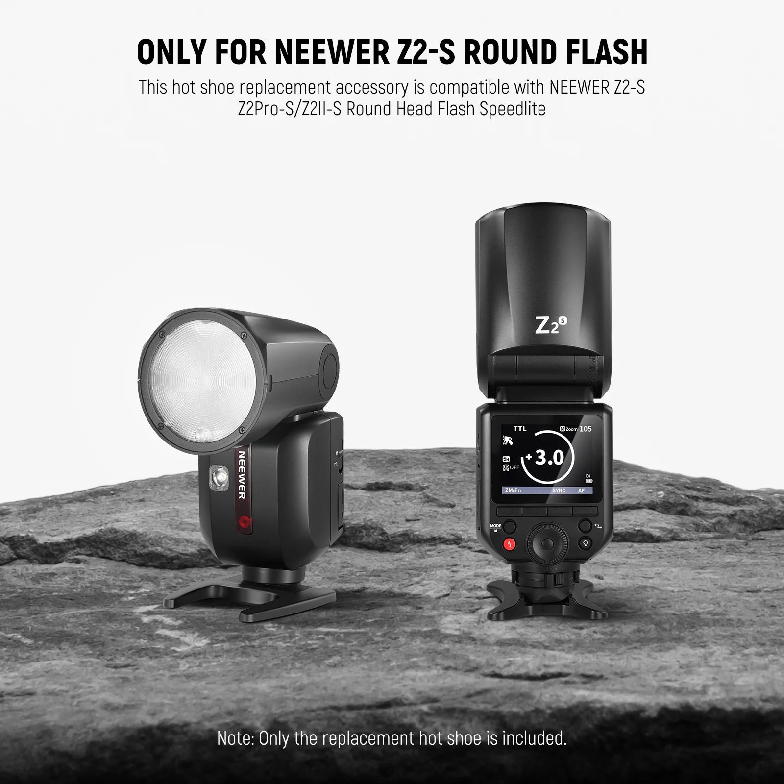 NEEWER Hot Shoe Replacement for Z2-S/Z2Pro-S/Z2II-S Flash - Image 2