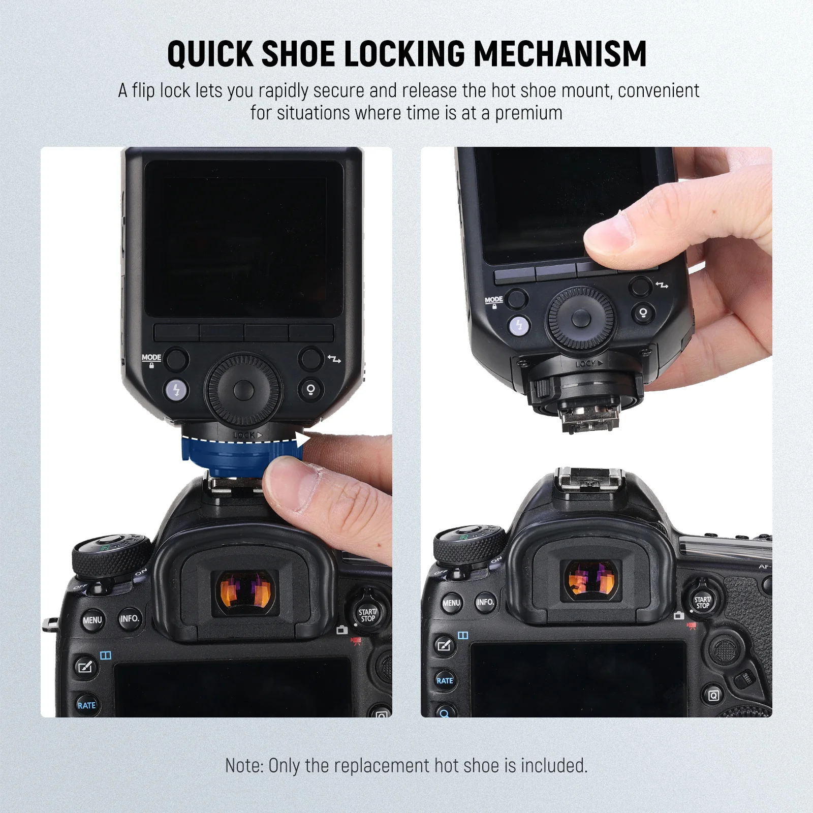 NEEWER Hot Shoe Replacement for Z2-S/Z2Pro-S/Z2II-S Flash - Image 6