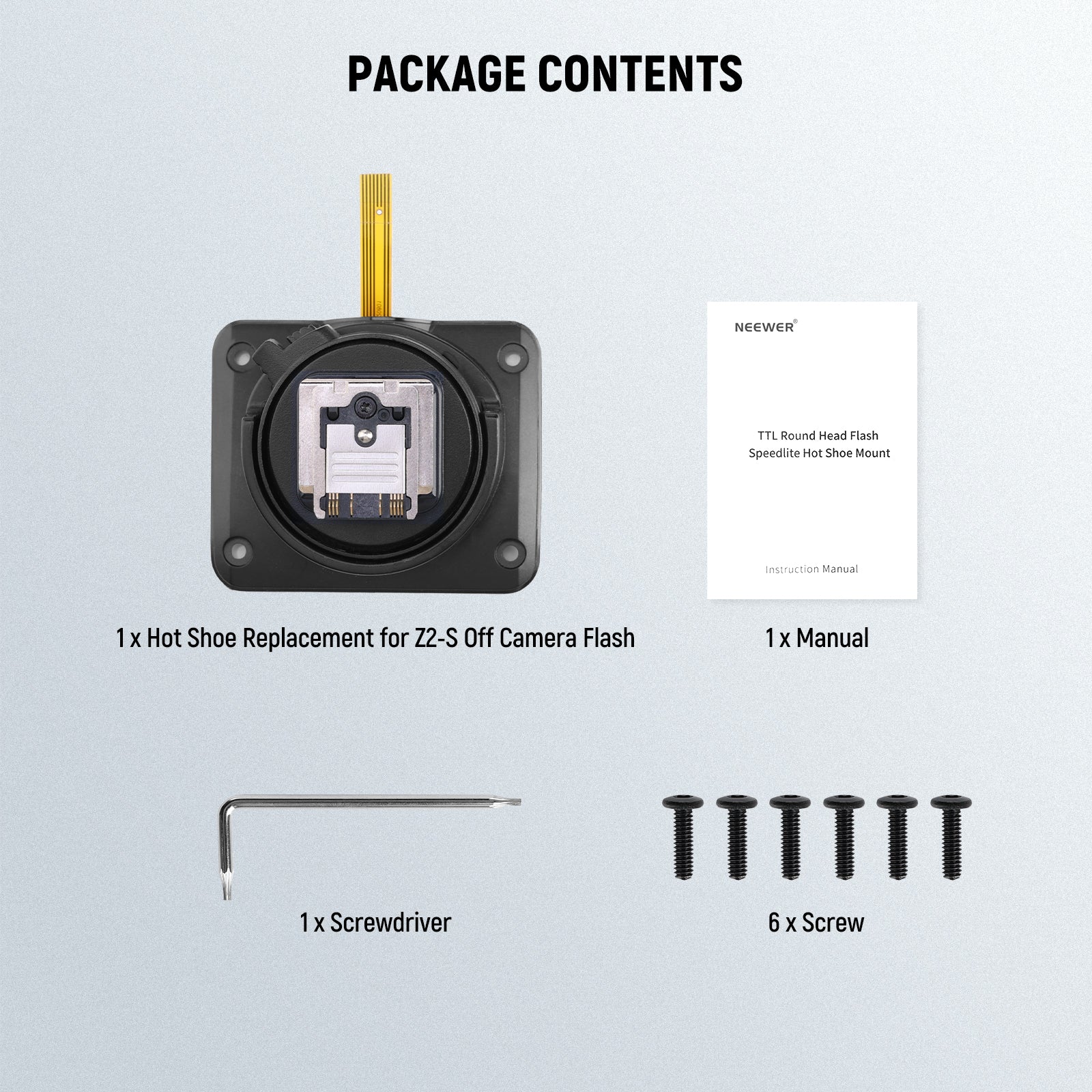 NEEWER Hot Shoe Replacement for Z2-S/Z2Pro-S/Z2II-S Flash - Image 7