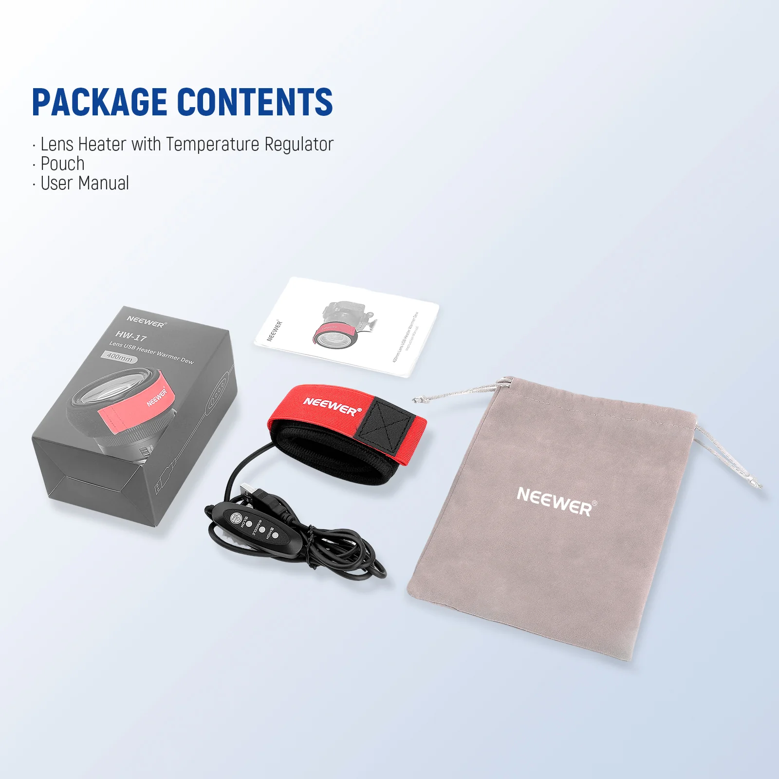 NEEWER HW-17B 400/500/600mm USB Lens Heater Warmer - Image 16