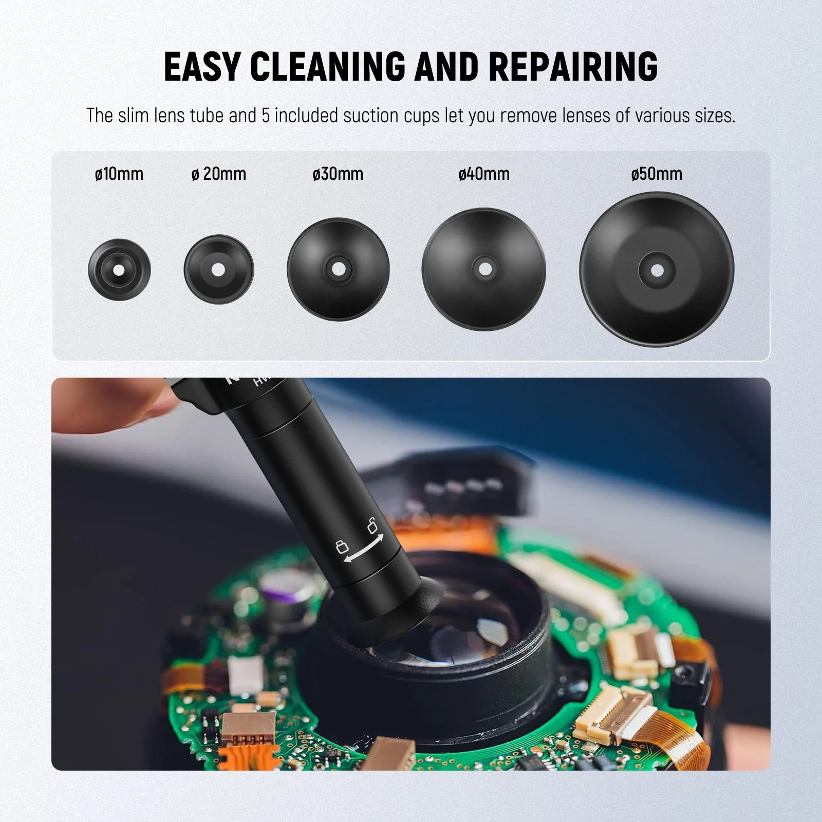 NEEWER HW-40 6 in 1 Lens Sucker Kit - Image 3