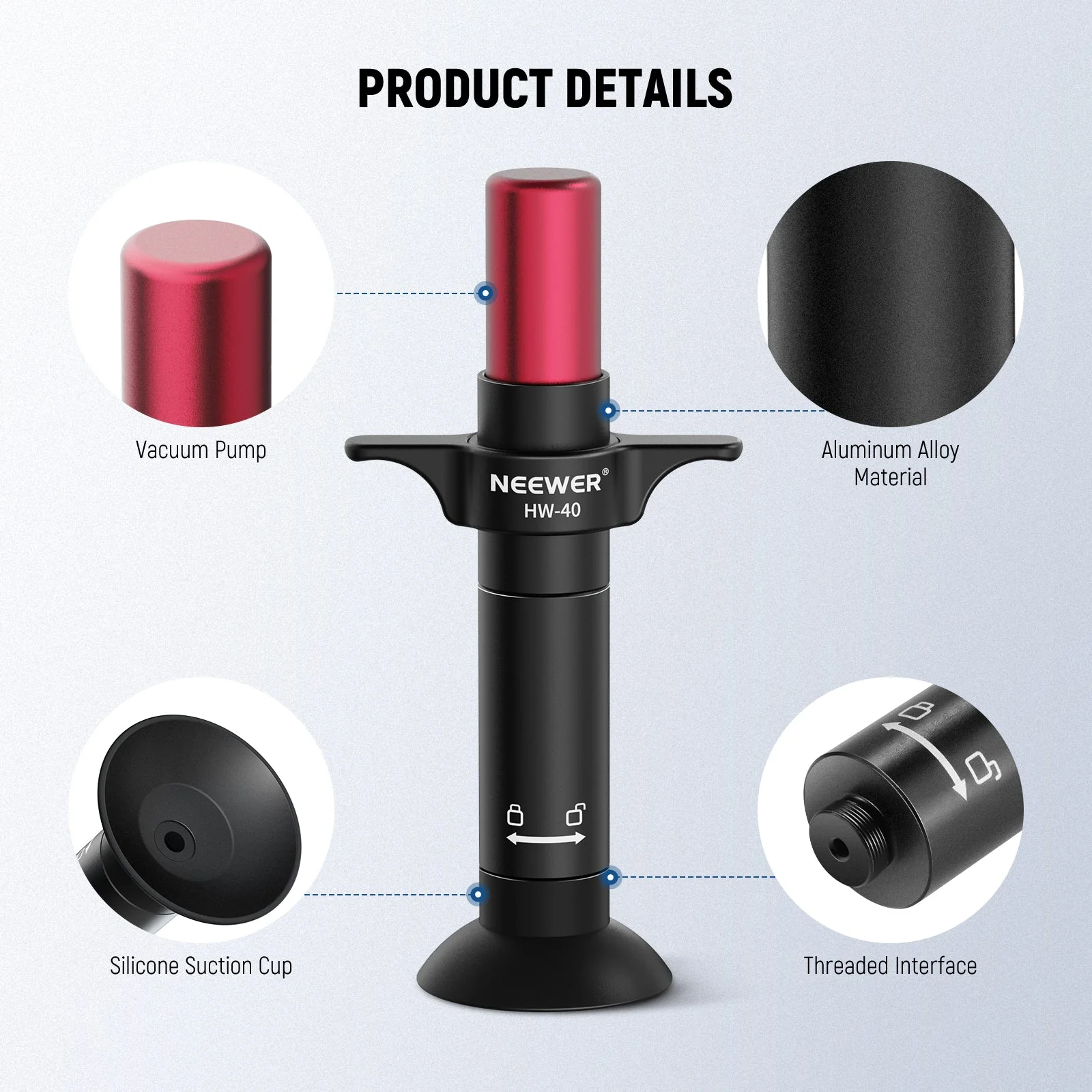 NEEWER HW-40 6 in 1 Lens Sucker Kit - Image 5