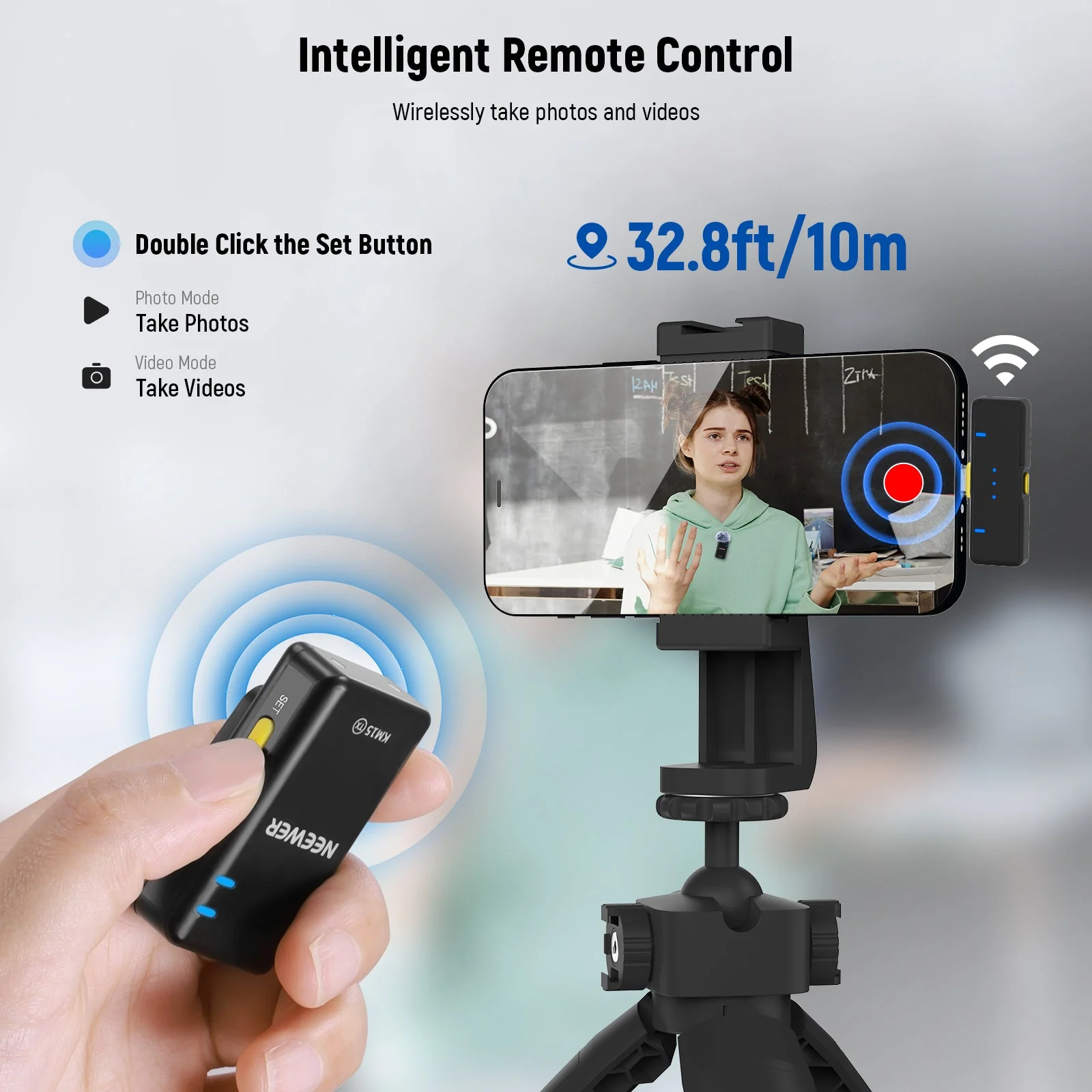 NEEWER KM15 Wireless Lavalier Microphone for iPhone Android Smartphones - Image 4