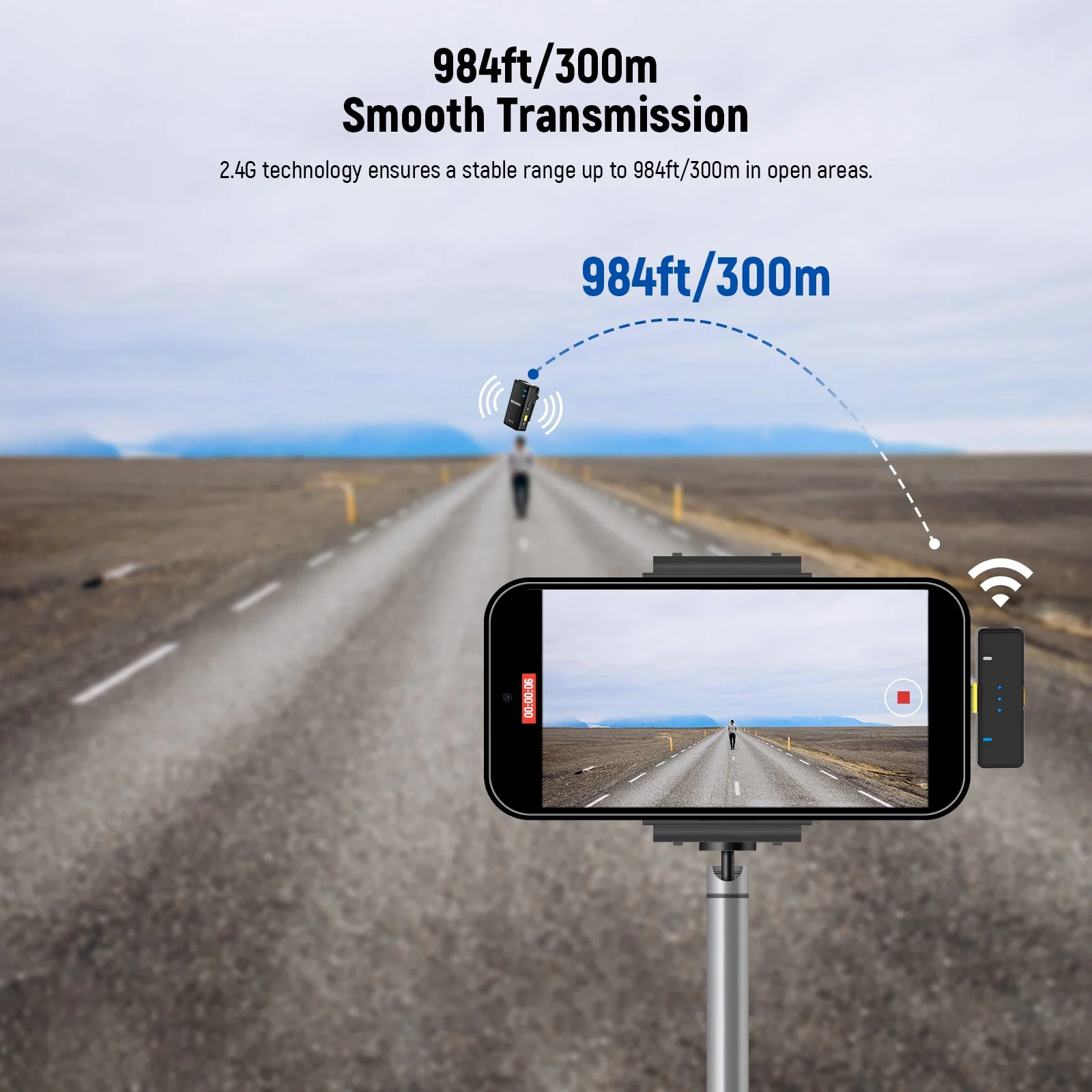 NEEWER KM15 Wireless Lavalier Microphone for iPhone Android Smartphones - Image 6