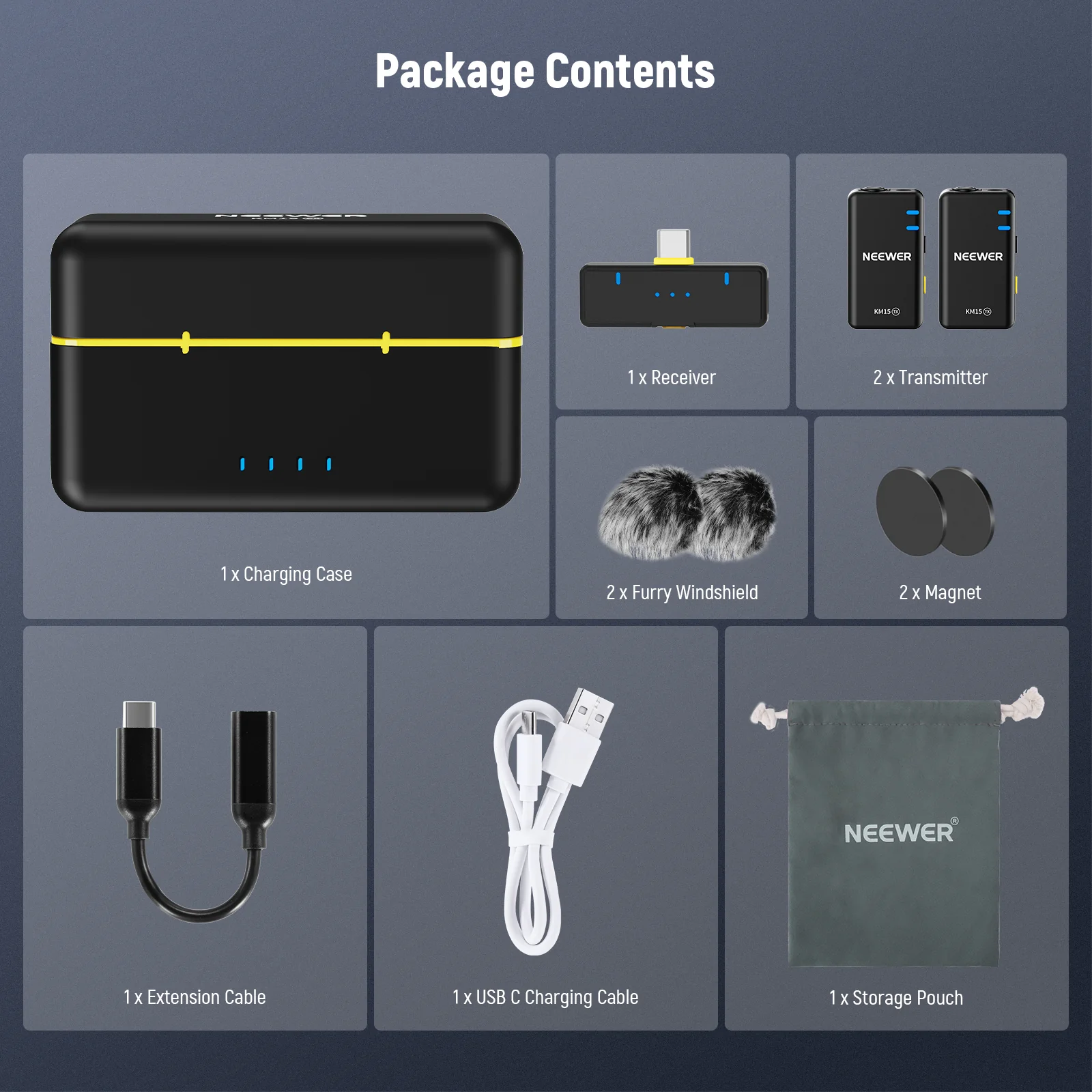 NEEWER KM15 Wireless Lavalier Microphone for iPhone Android Smartphones - Image 9