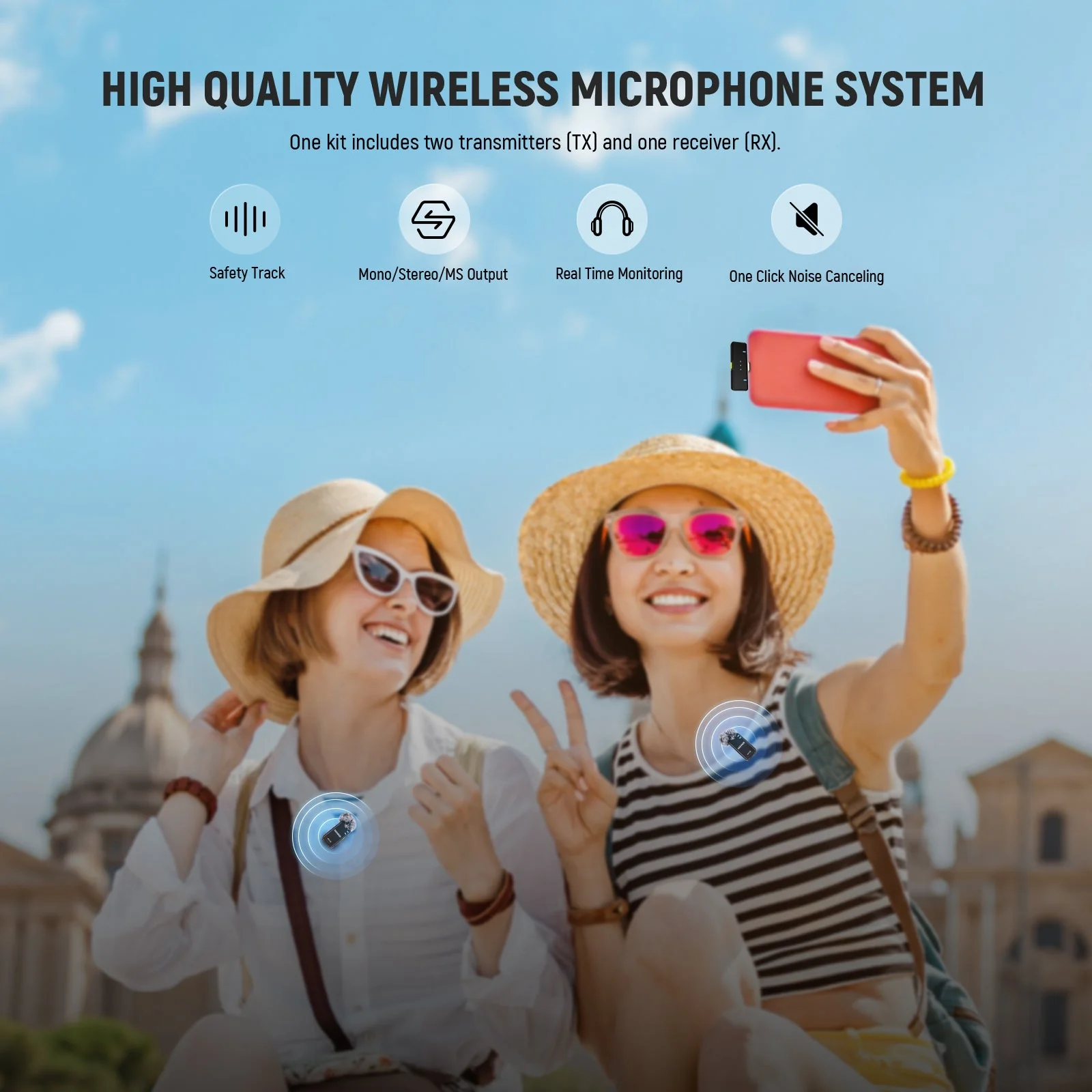 NEEWER KM15 Wireless Microphone Set for Phone with Type C Interface - Image 2