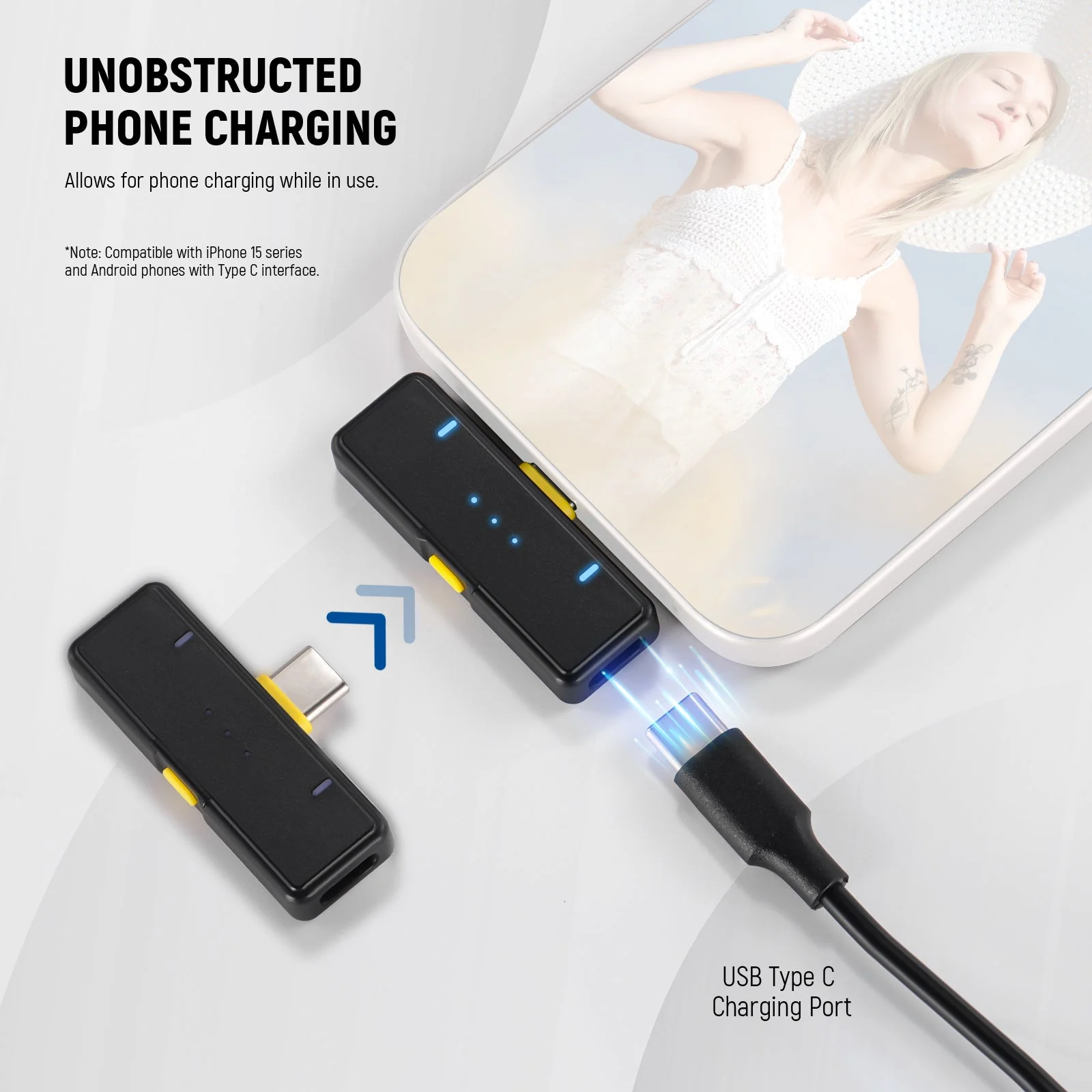 NEEWER KM15 Wireless Microphone Set for Phone with Type C Interface - Image 6