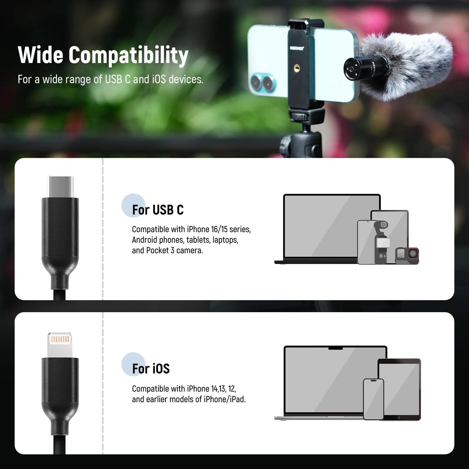 NEEWER KM17 Plug & Play USB C Microphone with Noise Cancelling - Image 7