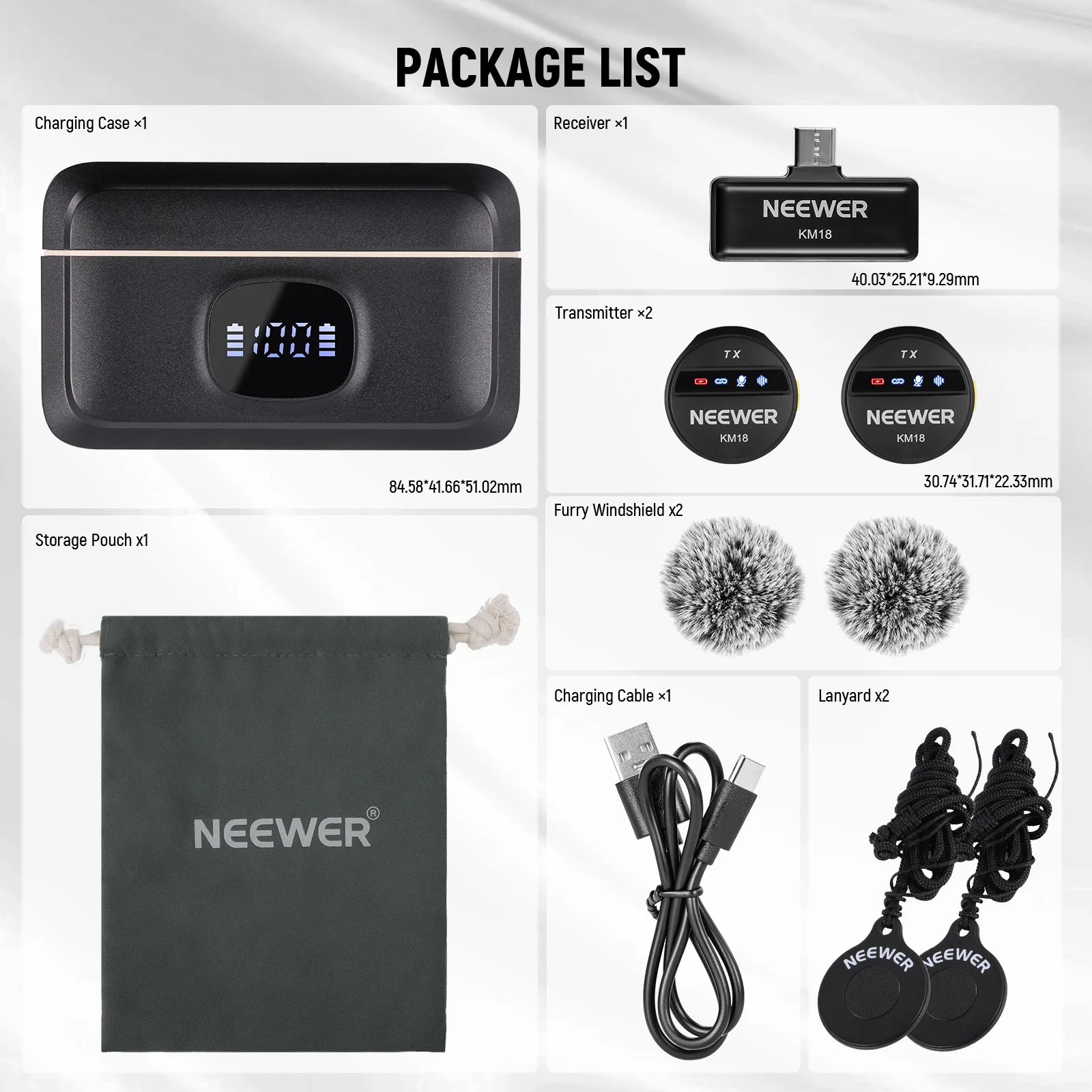 NEEWER KM18 Wireless Button Lavalier Microphone Kit - Image 9
