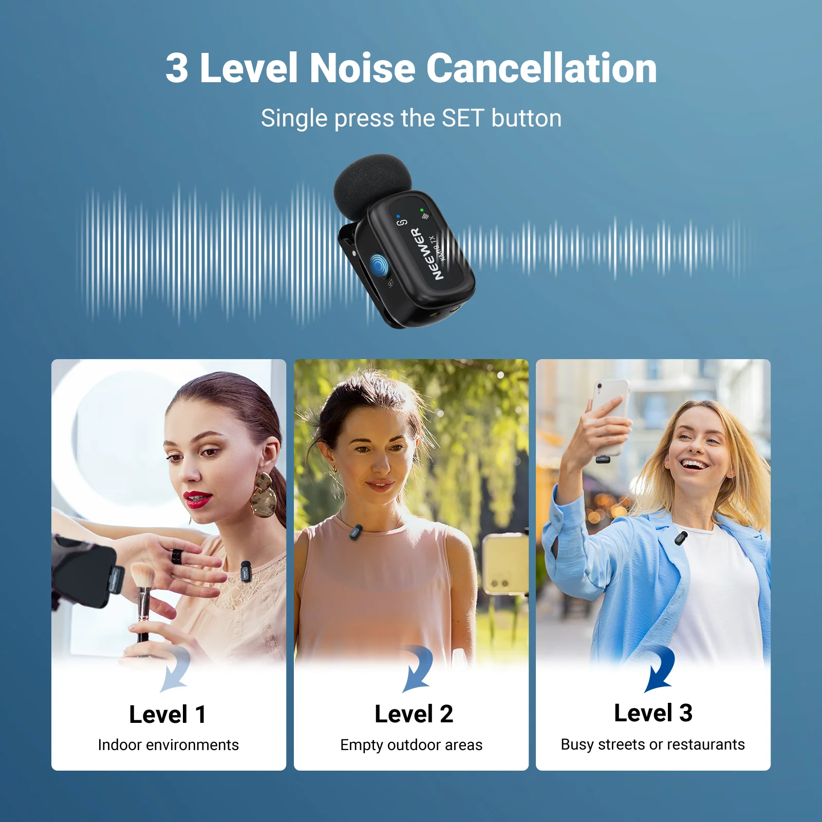 NEEWER KM19/KM19B Mini Wireless Lavalier Microphone - Image 3