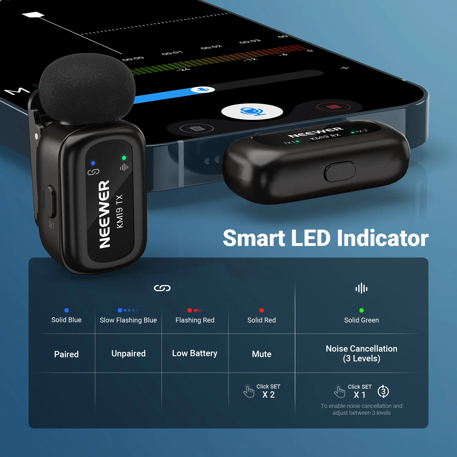 NEEWER KM19/KM19B Mini Wireless Lavalier Microphone - Image 6