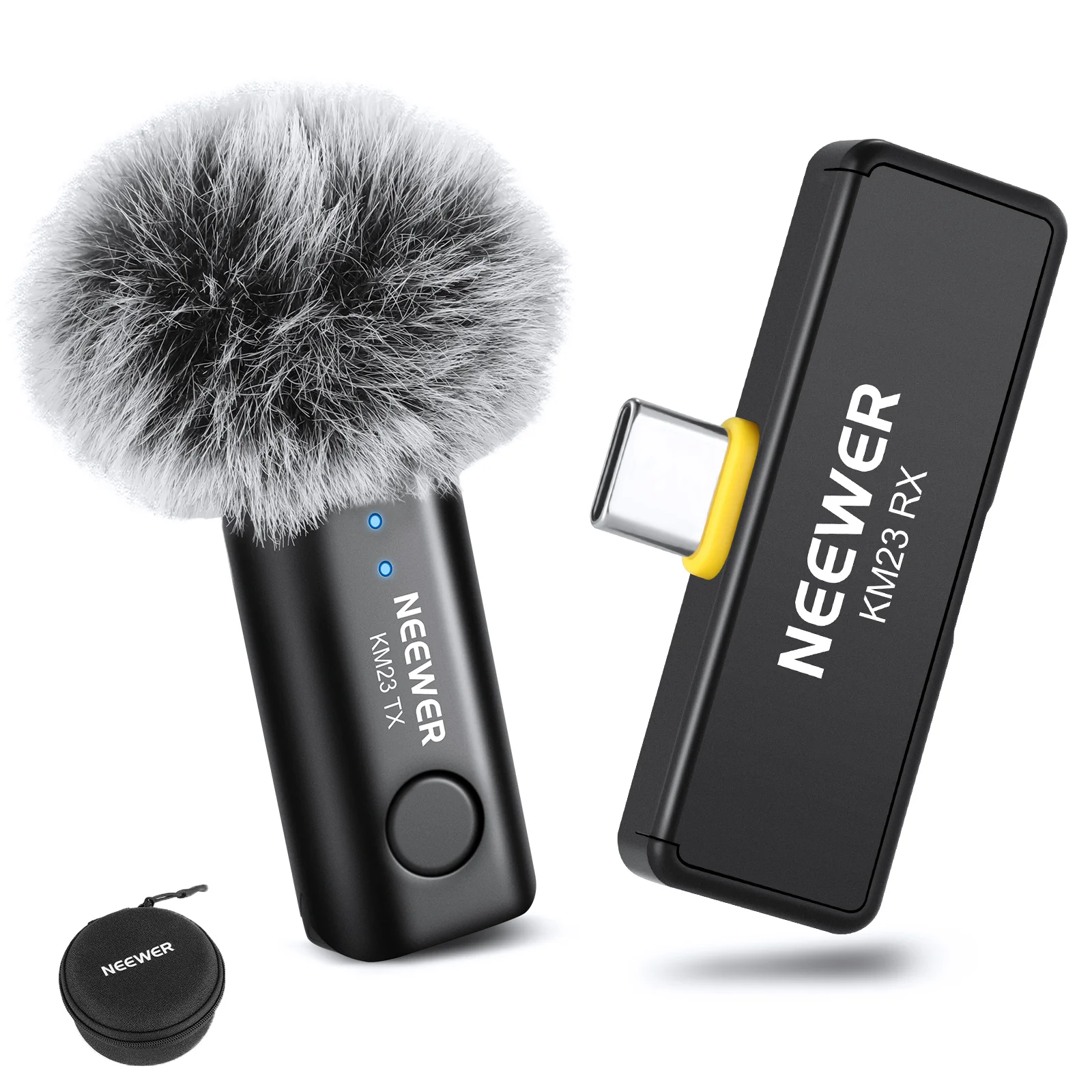 NEEWER KM23 Wireless Lavalier Microphone Kit for iPhone Android Smartphones - Image 8