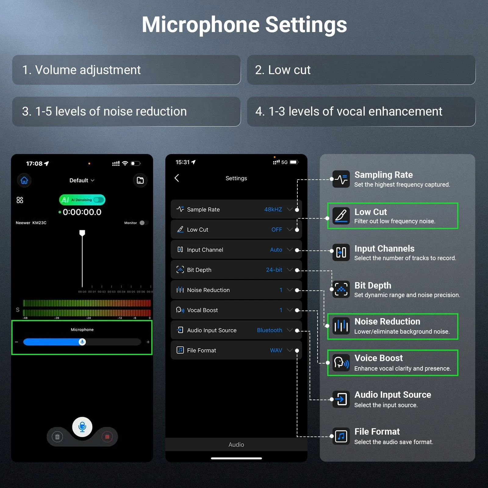 NEEWER KM23C Wireless Lavalier Microphone System - Image 7