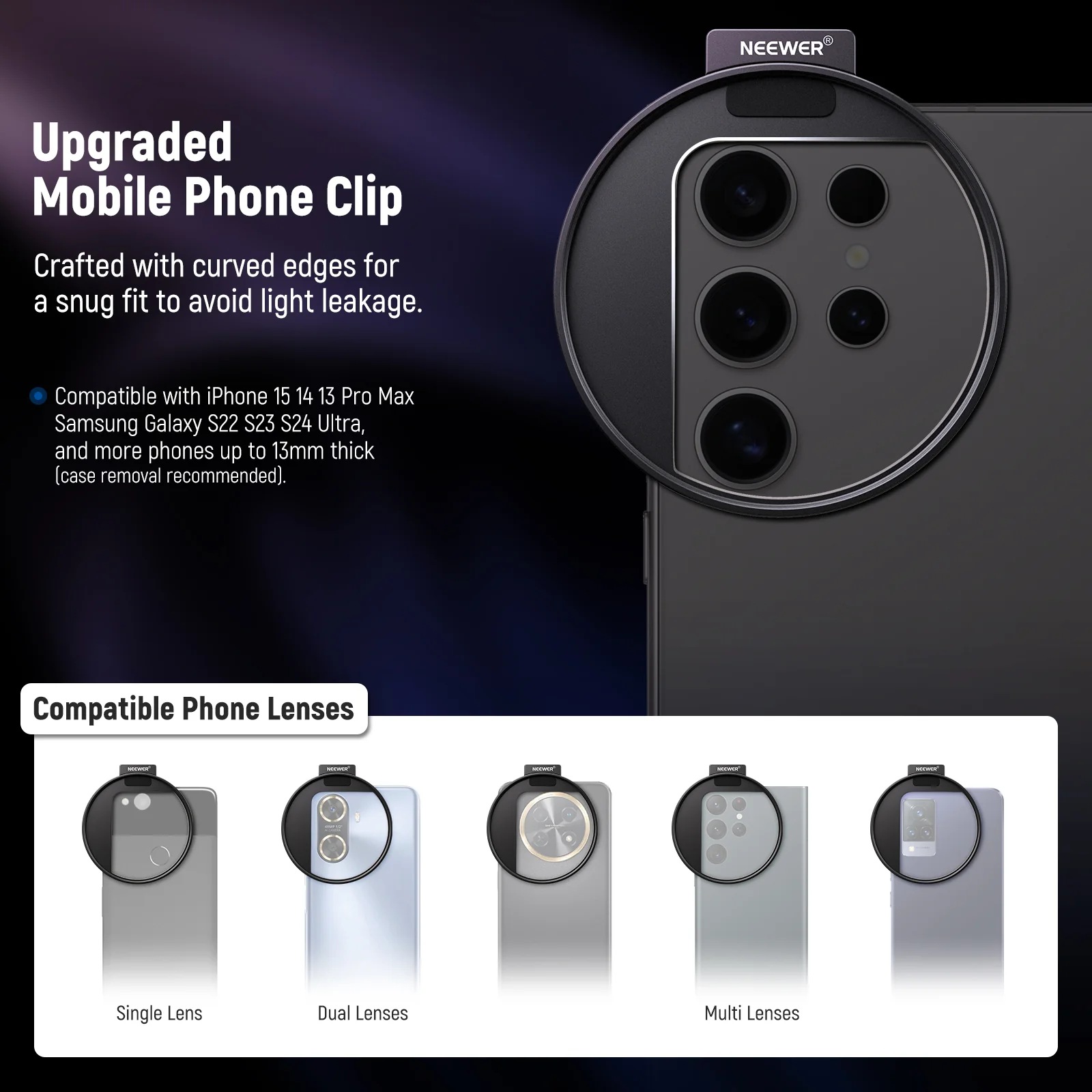 NEEWER LA006 Upgraded 67mm Phone Filter Mount - Image 3