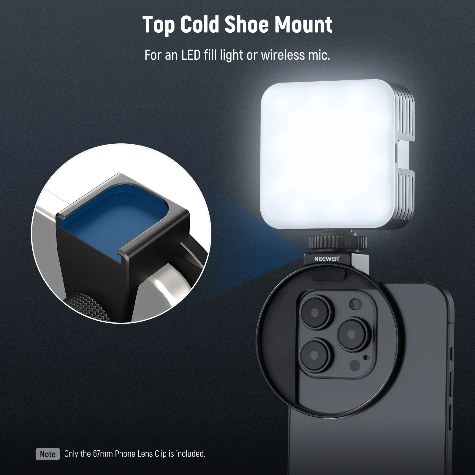 NEEWER LA006 Upgraded 67mm Phone Filter Mount - Image 4