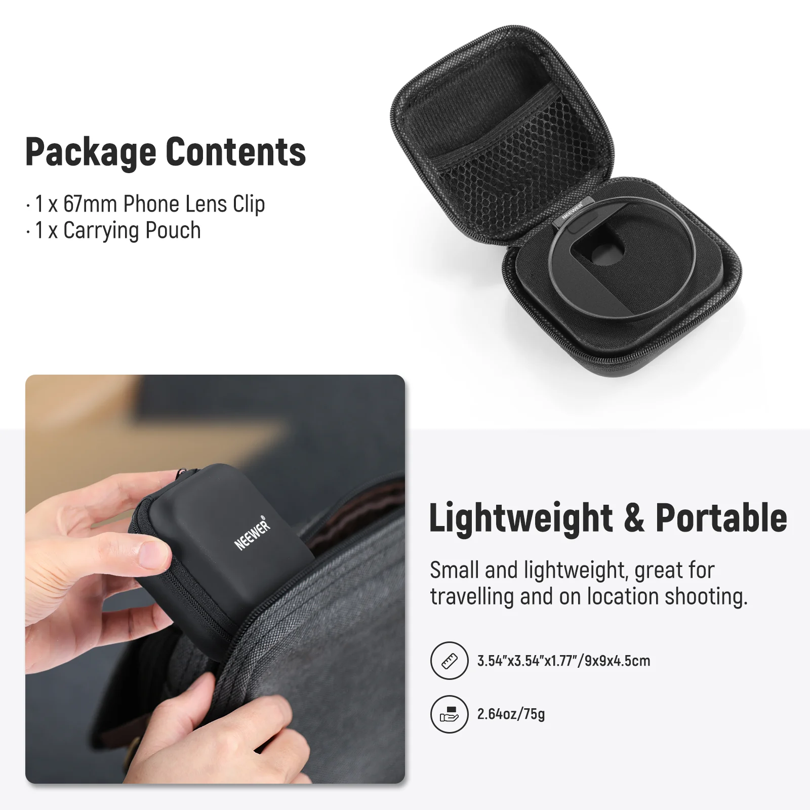NEEWER LA006 Upgraded 67mm Phone Filter Mount - Image 8