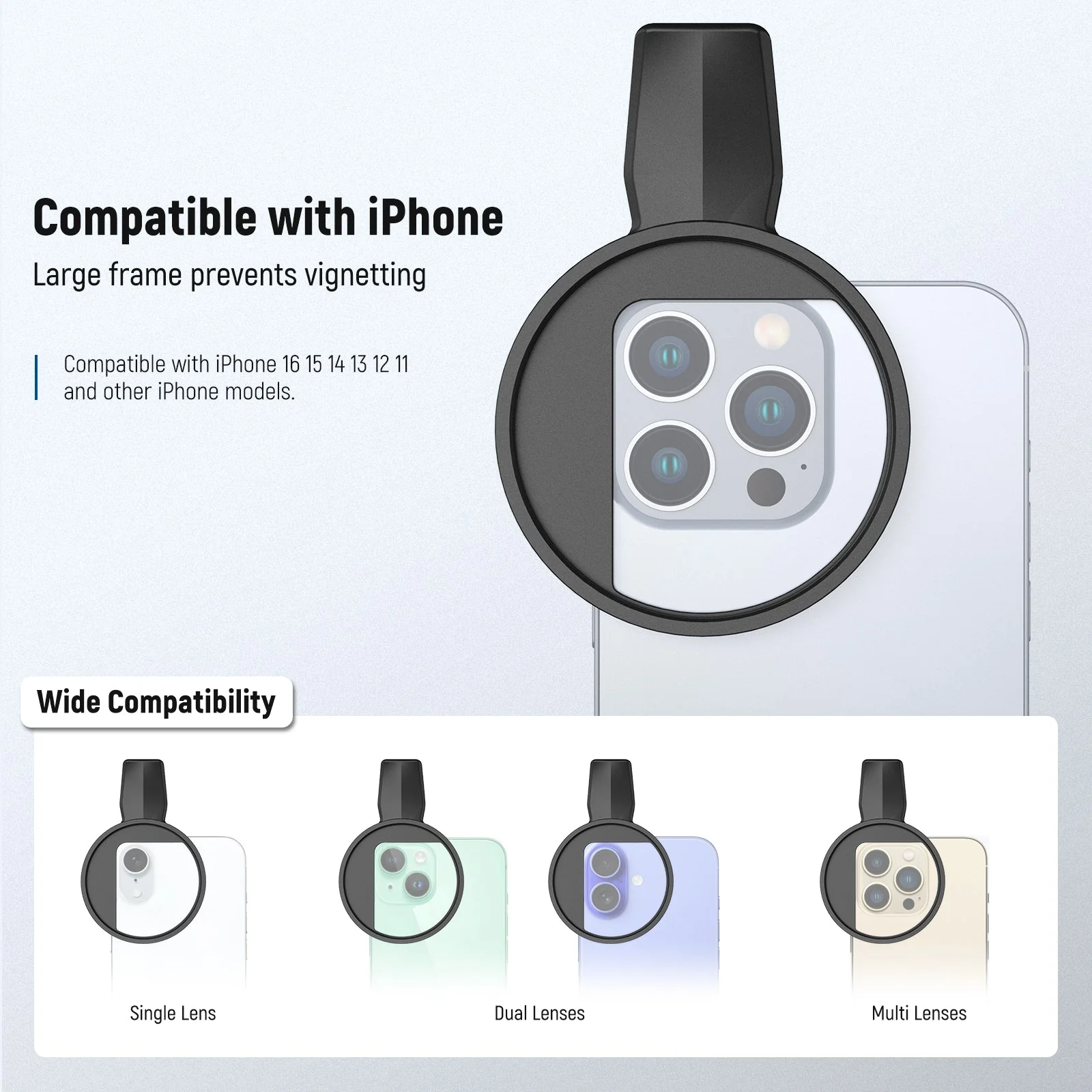 NEEWER LA007/LA008 67mm Phone Filter Clamp For Smartphone - Image 3
