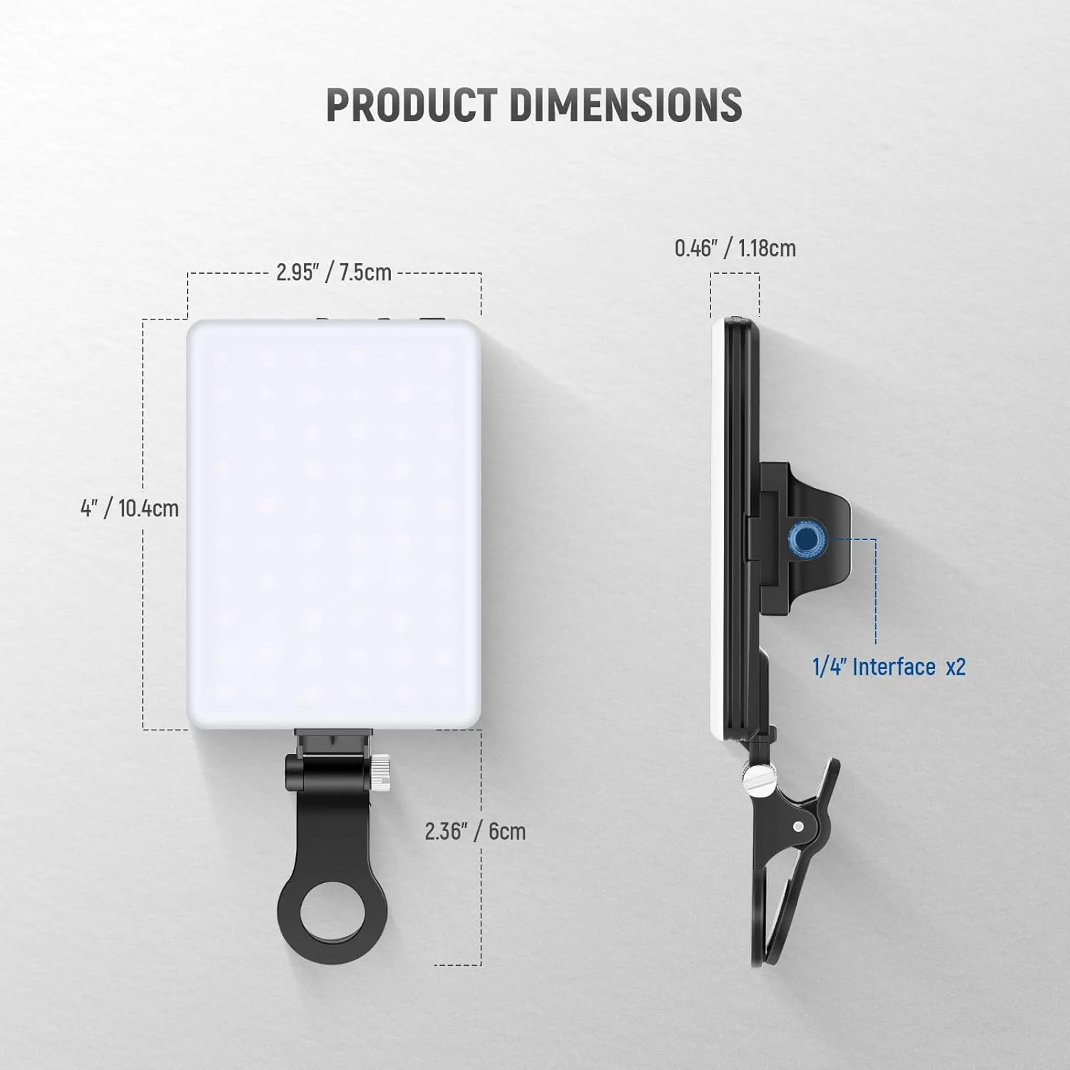 NEEWER BASICS NL-60AI LED Selfie Video Conference Light with Phone Clip - Image 16