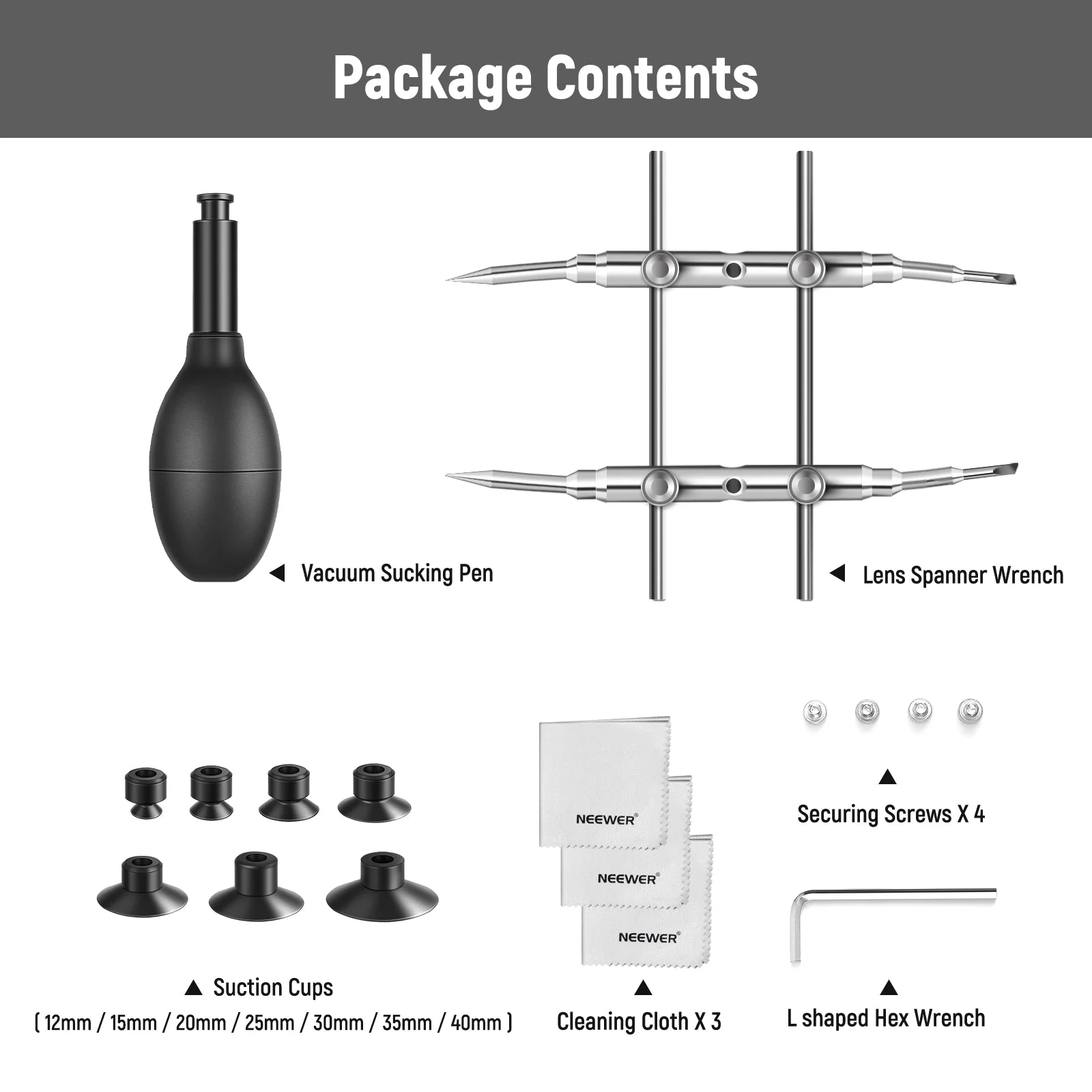 NEEWER Lens Sucker and Spanner Kit - Image 9