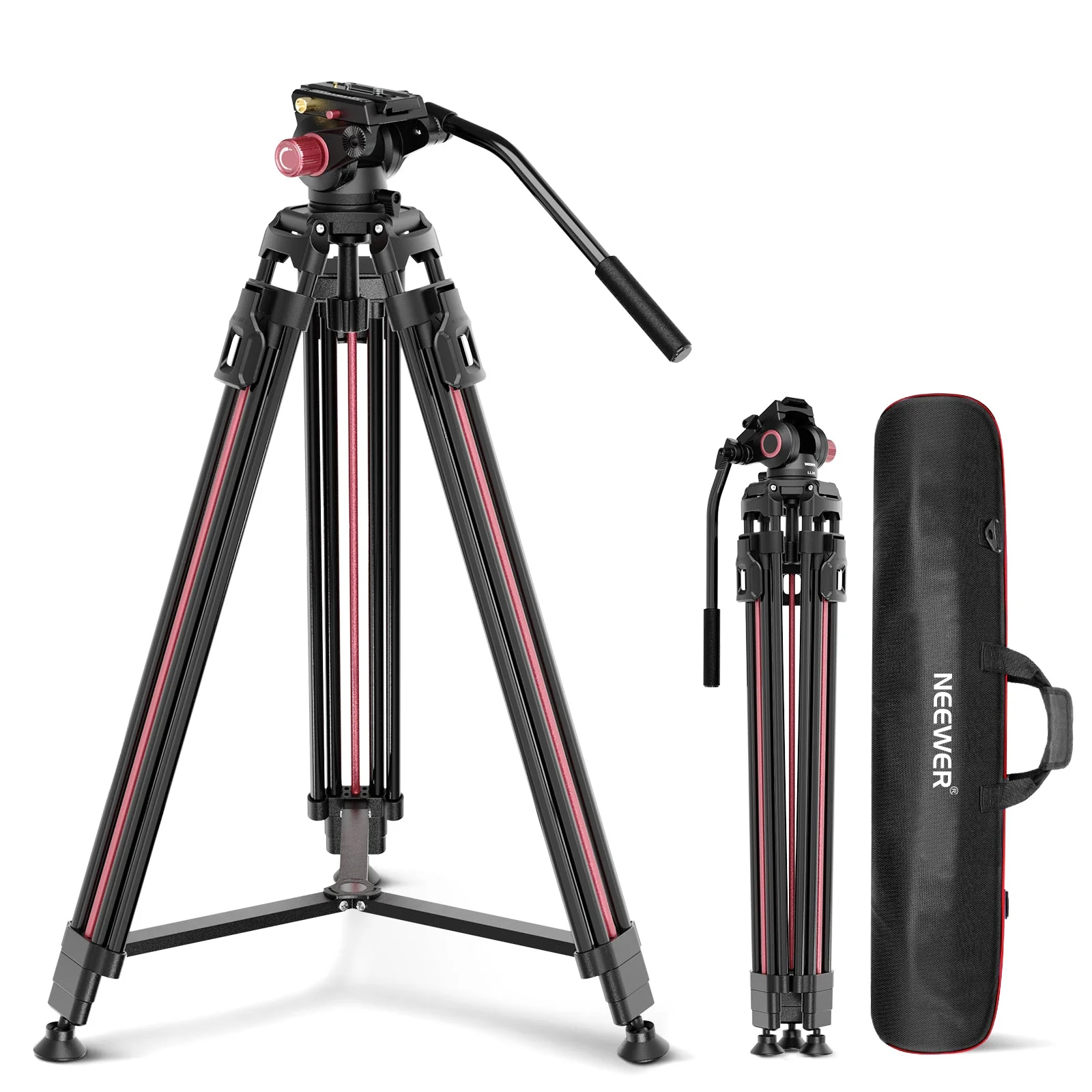 NEEWER LL38 79" Camera Tripod Quick Release with Fluid Head