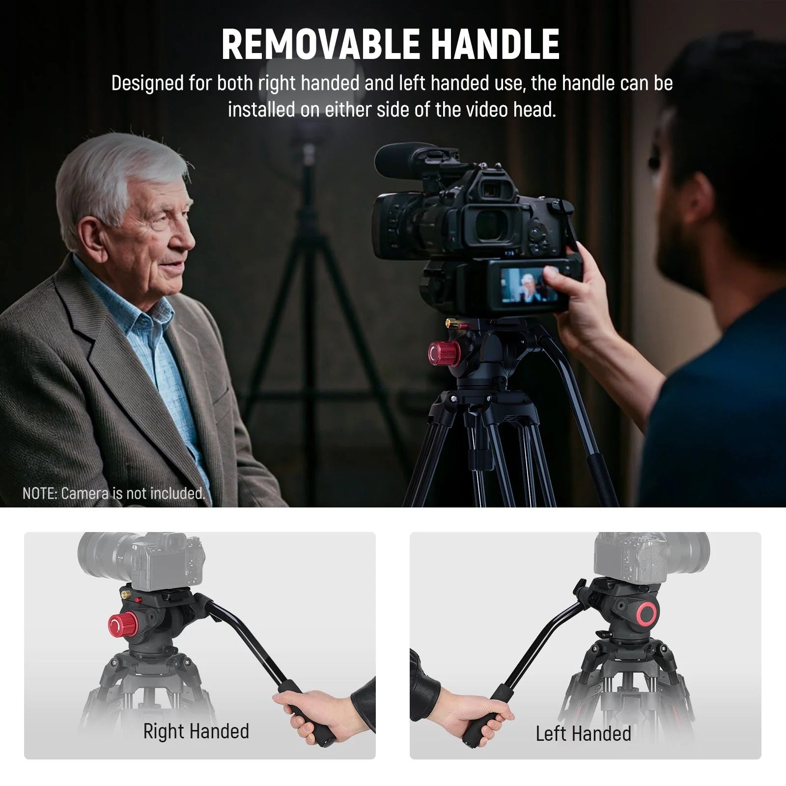 NEEWER LL38 79" Camera Tripod Quick Release with Fluid Head - Image 7