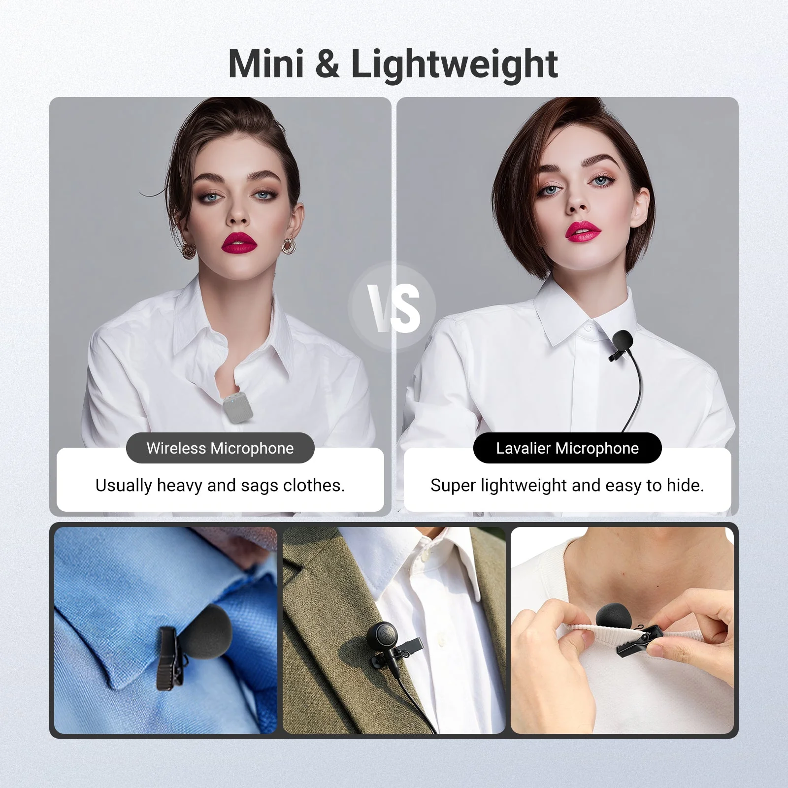 NEEWER LM10 2 Pack 3.5mm TRS ø9.7mm Lavalier Microphone - Image 6