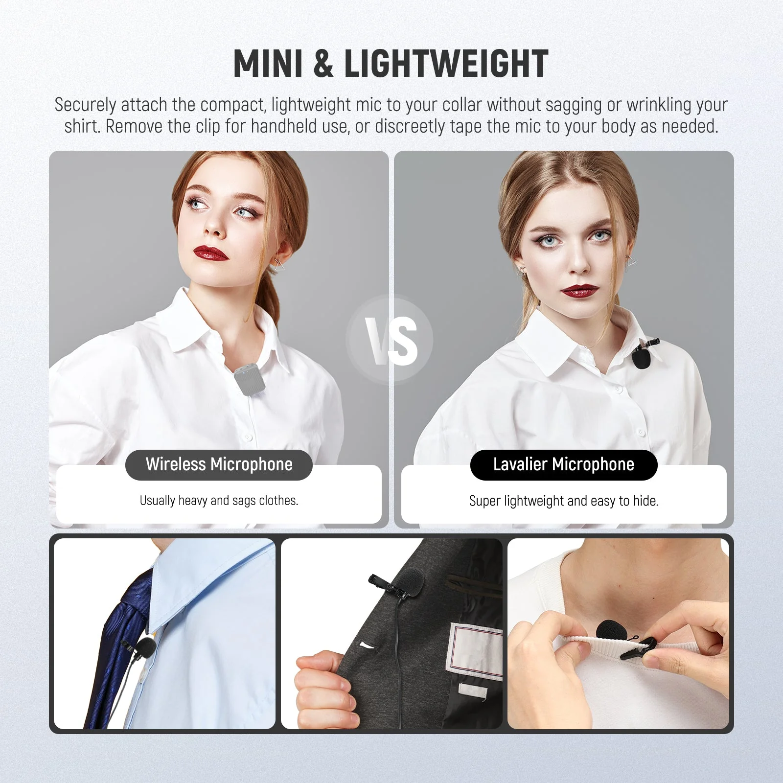NEEWER LM2 Plug & Play Omnidirectional USB Lapel Microphone with 3.5mm TRS Jack - Image 5