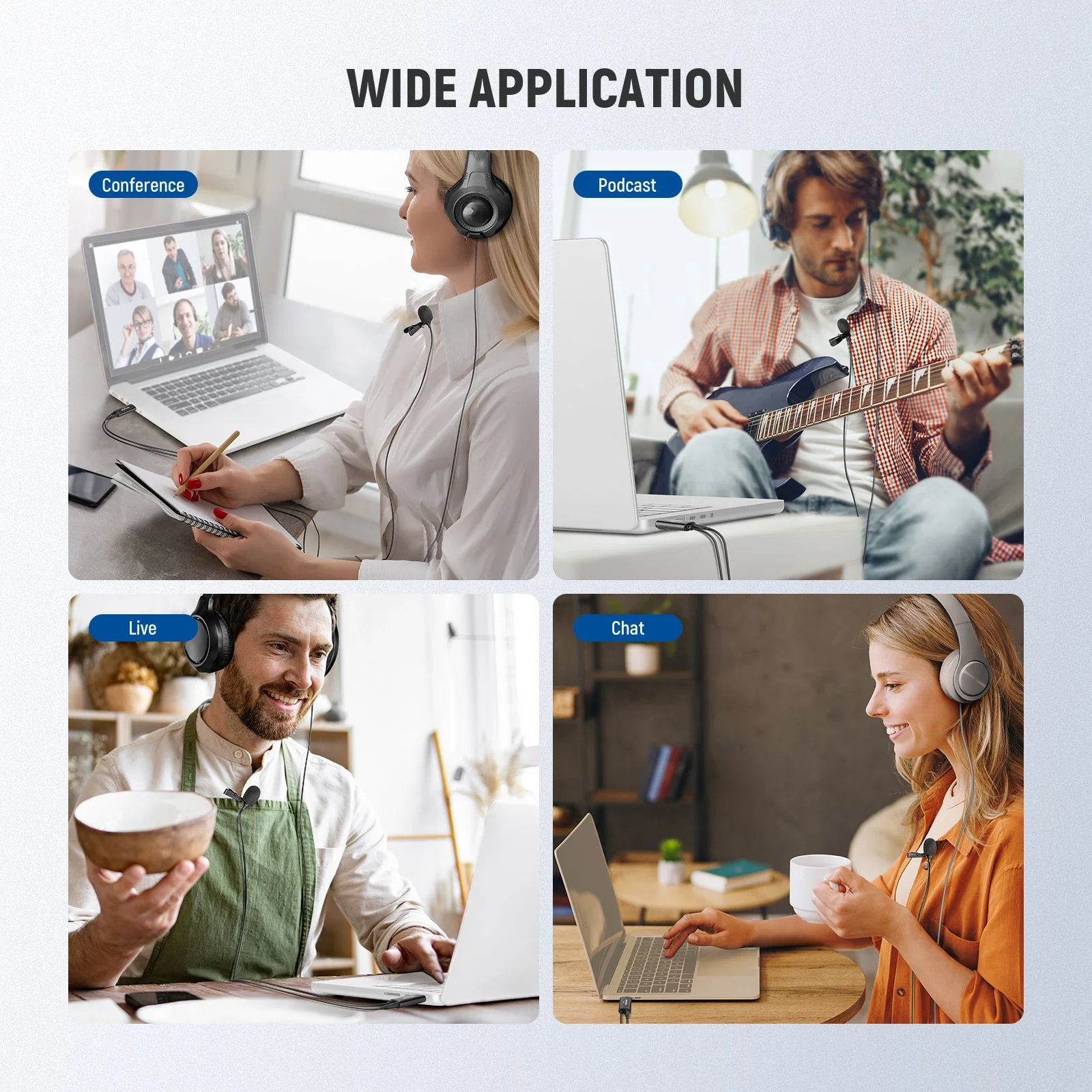 NEEWER LM2 Plug & Play Omnidirectional USB Lapel Microphone with 3.5mm TRS Jack - Image 9