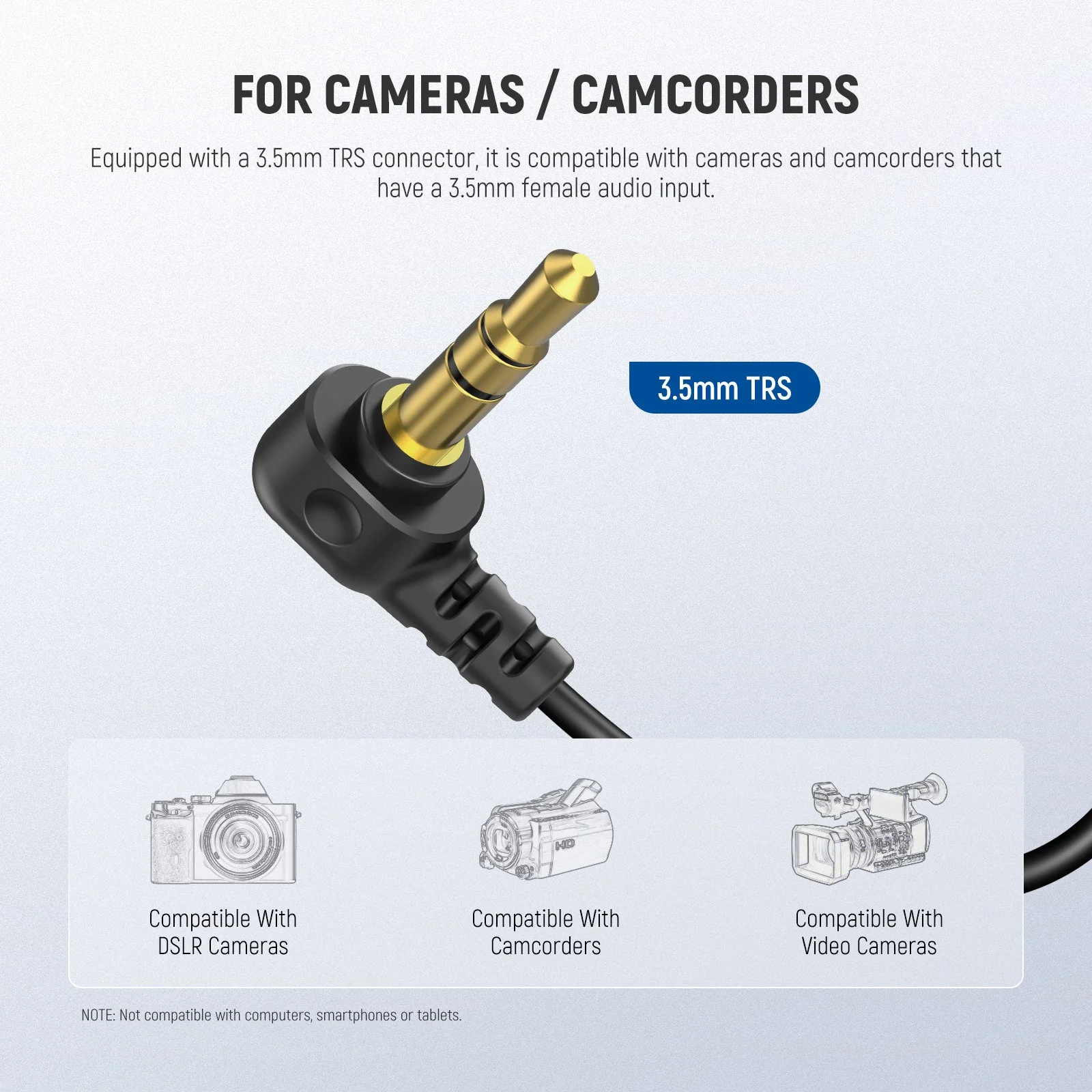 NEEWER LM5 2 Pack 6.6ft/2m 3.5mm TRS Mini Clip On Wired Lavalier Microphone - Image 3