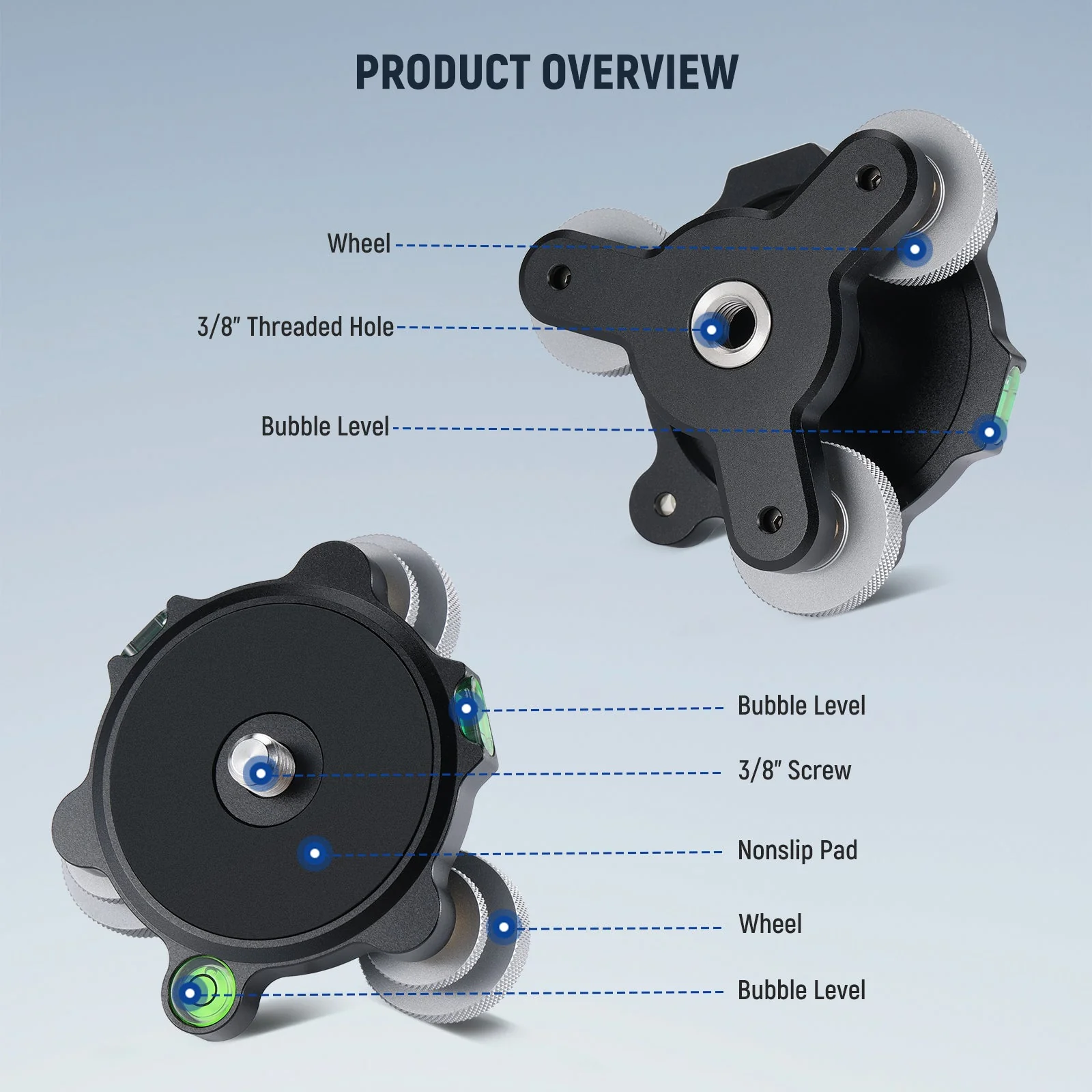 NEEWER LP65 Camera Tripod Leveling Base - Image 6