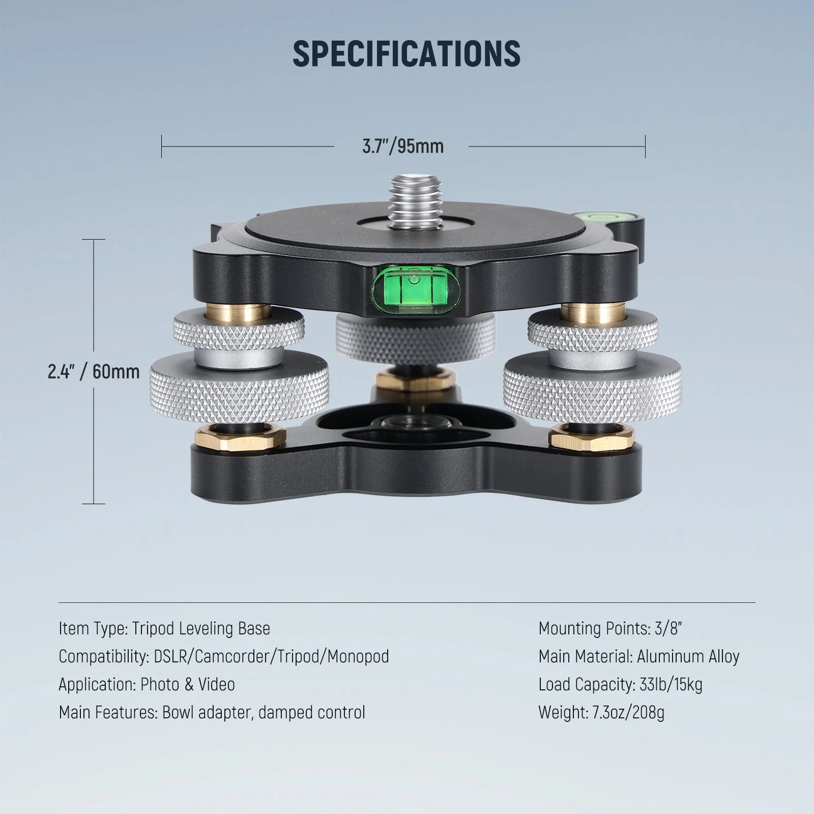 NEEWER LP65 Camera Tripod Leveling Base - Image 8
