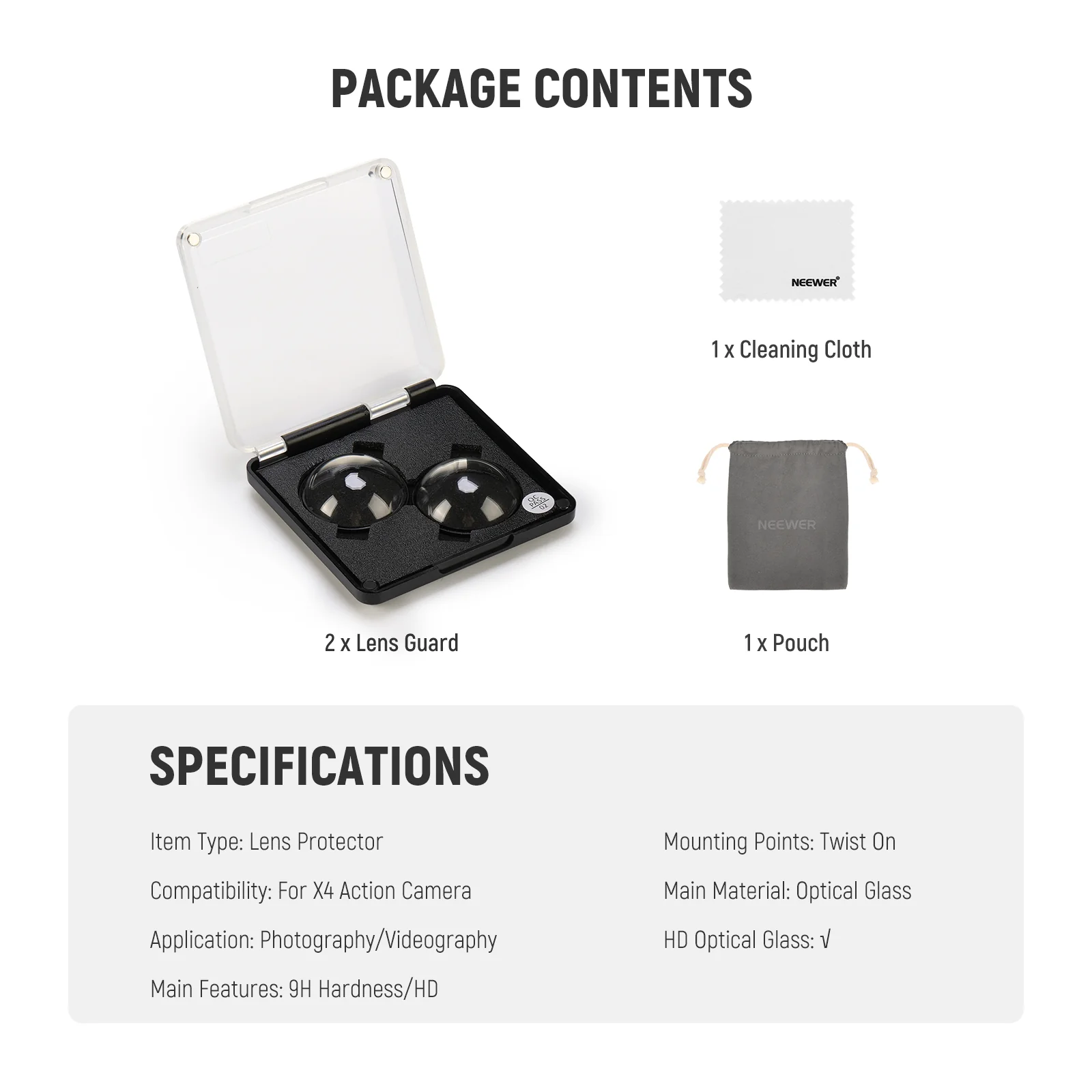 NEEWER LPC01/LPC02 Lens Protectors For Insta360 X4/X5 - Image 7