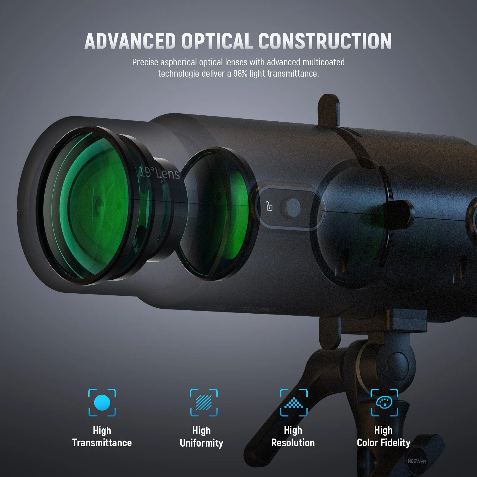 NEEWER LS-300 19° Bowens Mount Spotlight Snoot - Image 4