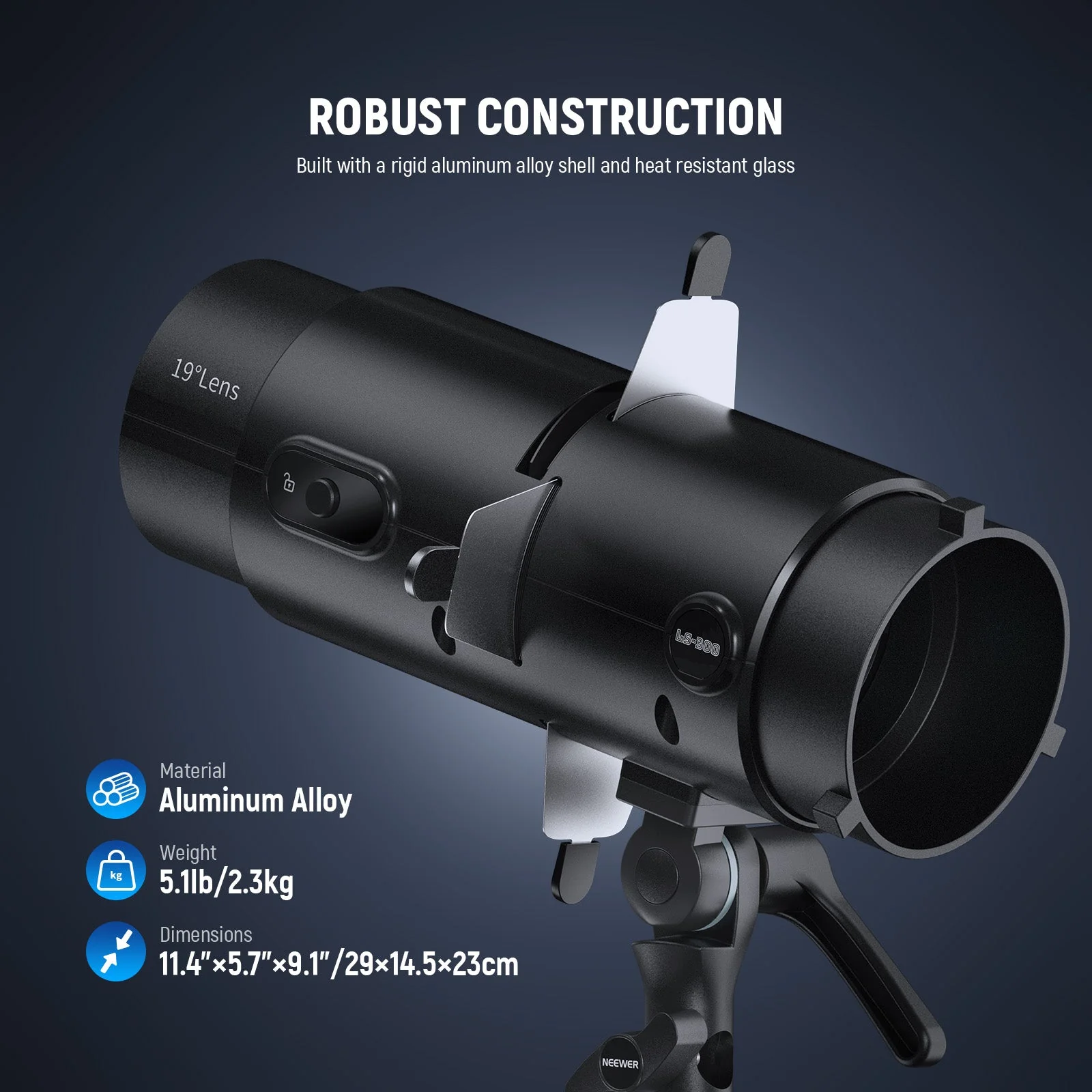 NEEWER LS-300 19° Bowens Mount Spotlight Snoot - Image 8