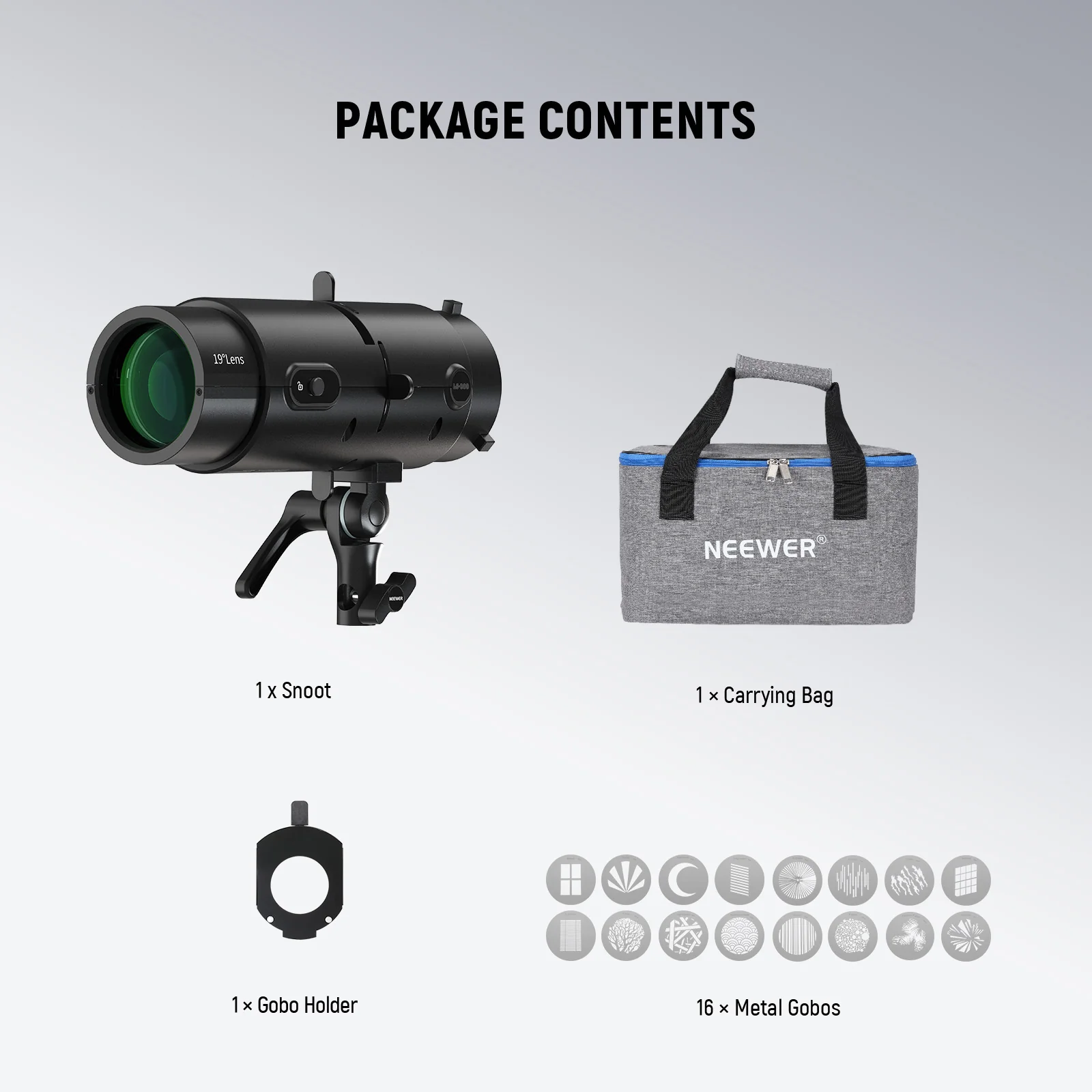 NEEWER LS-300 19° Bowens Mount Spotlight Snoot - Image 9