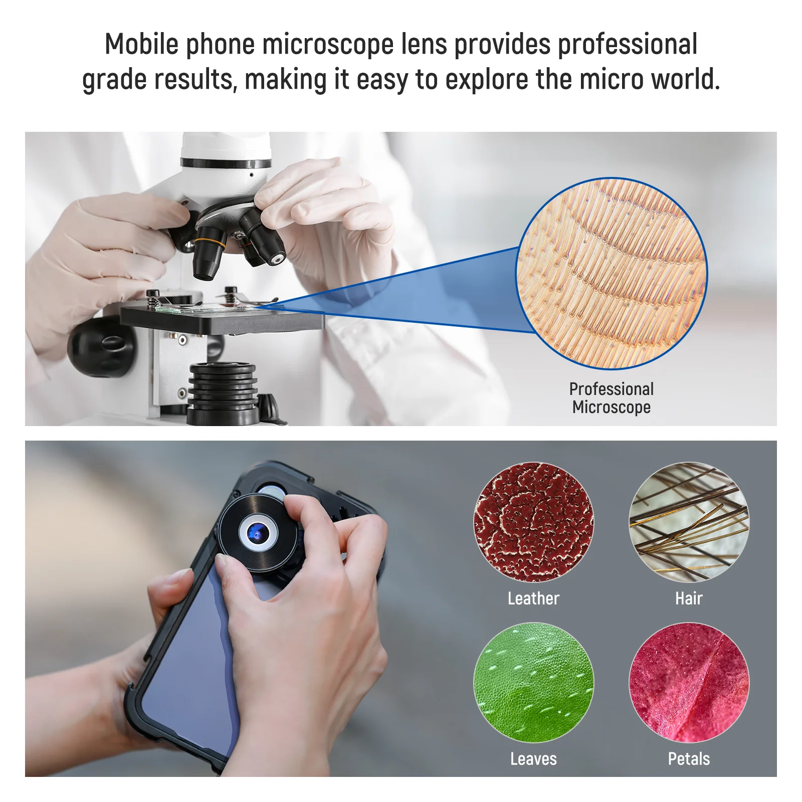 NEEWER LS-32 45X Phone Microscope Lens with 17mm Thread - Image 8