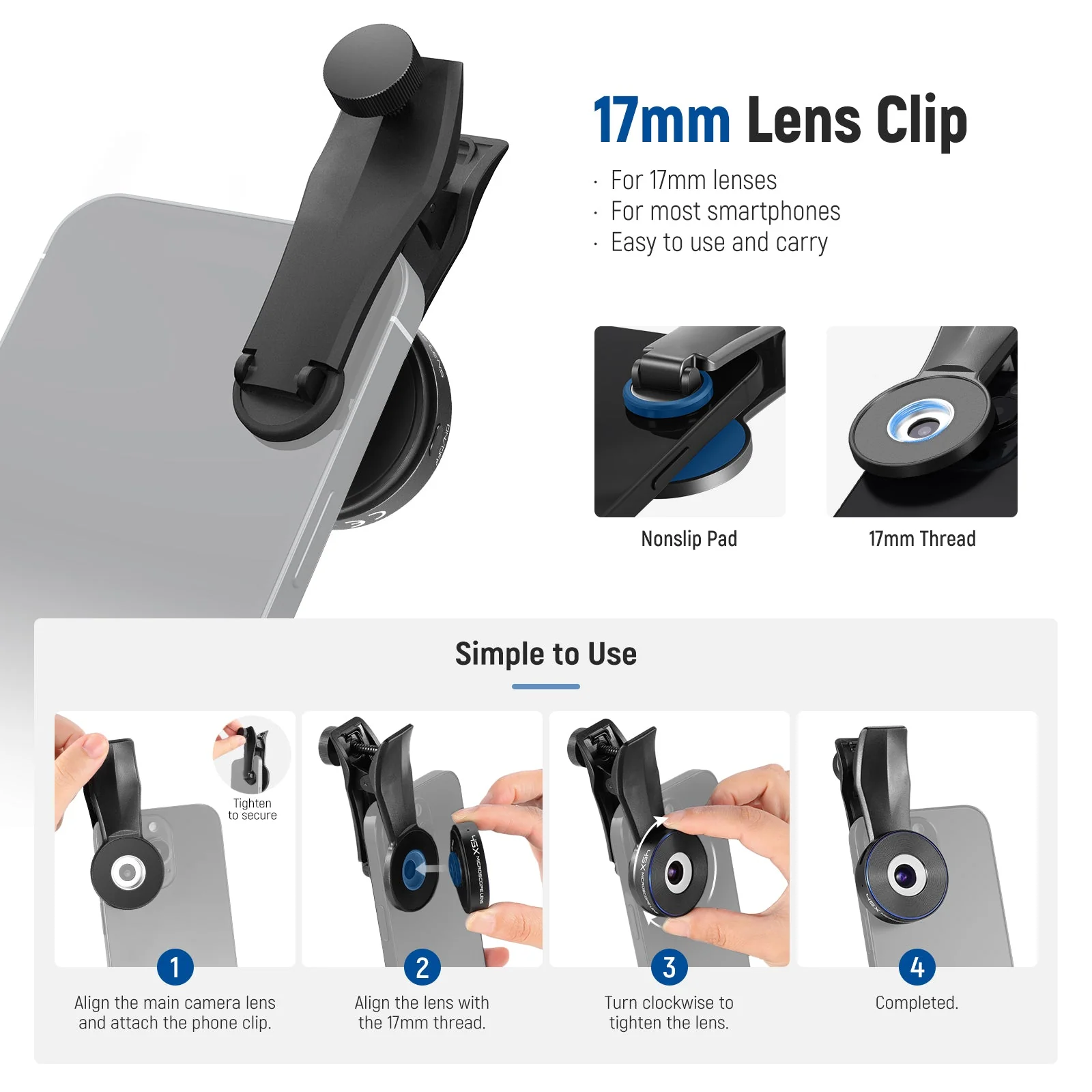 NEEWER LS-32 PRO 45X Microscope Lens with 17mm Thread & Fill Light - Image 5