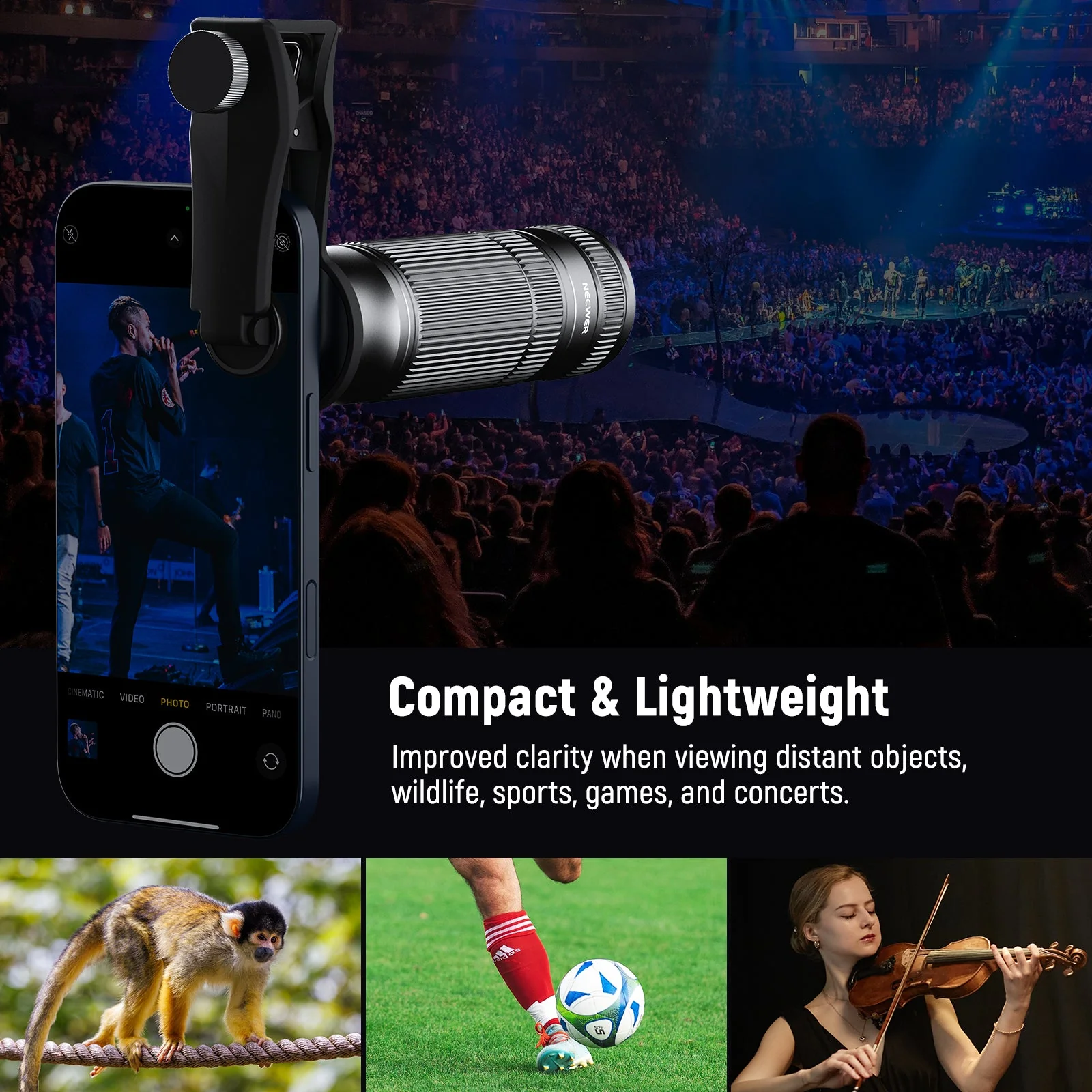 NEEWER LS-36 PRO 7X Telephoto Lens with 17mm Thread - Image 4