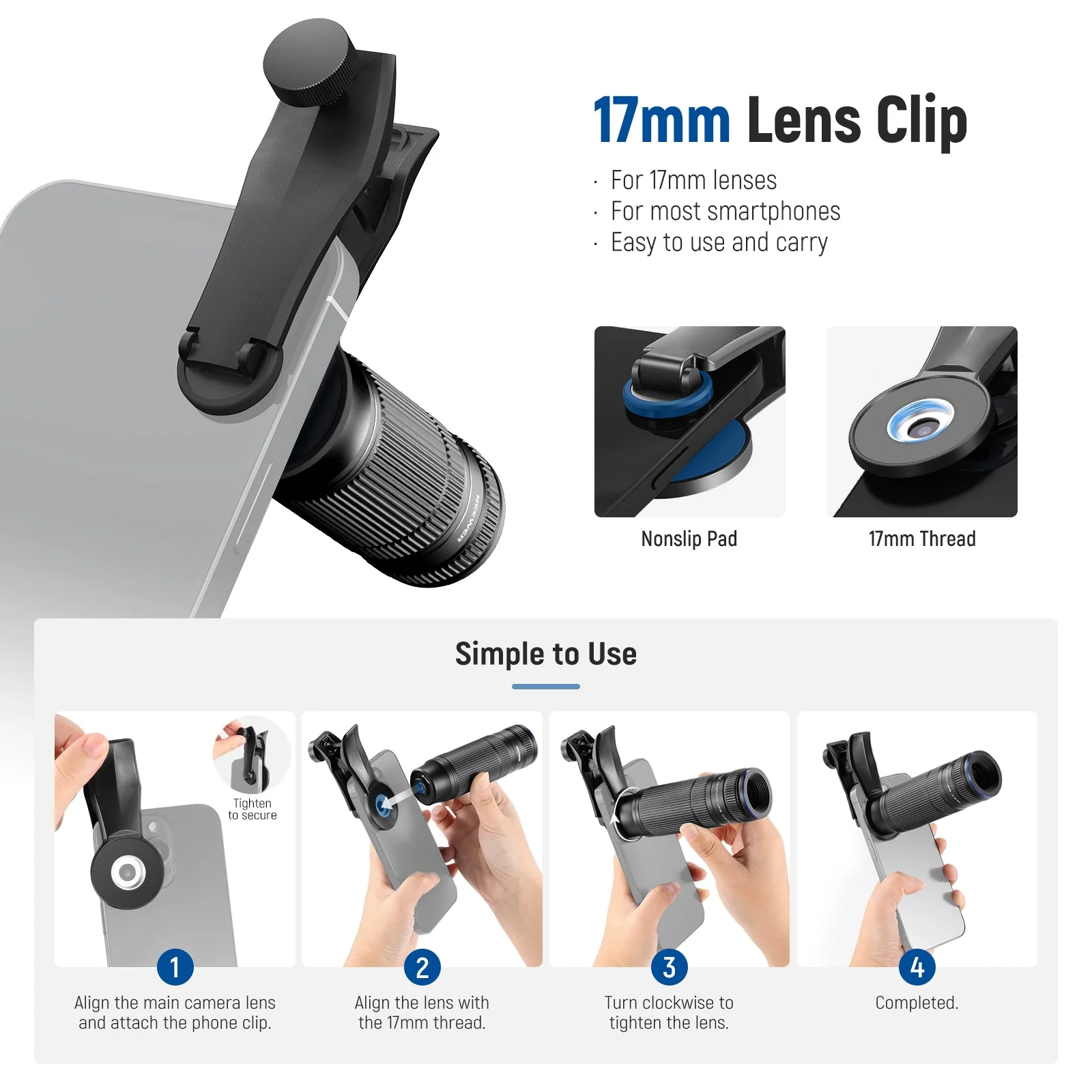 NEEWER LS-36 PRO 7X Telephoto Lens with 17mm Thread - Image 5
