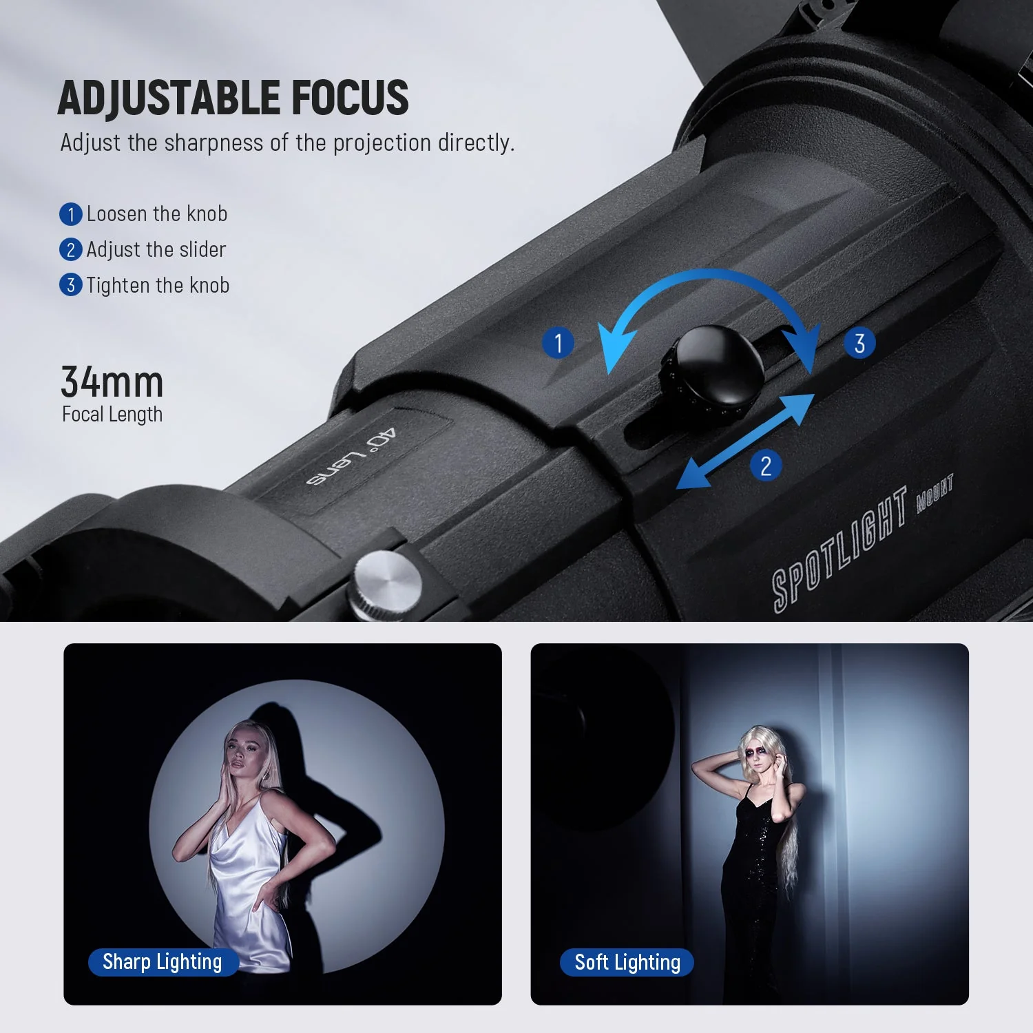 NEEWER LS-38 40° Bowens Mount Spotlight Snoot - Image 4