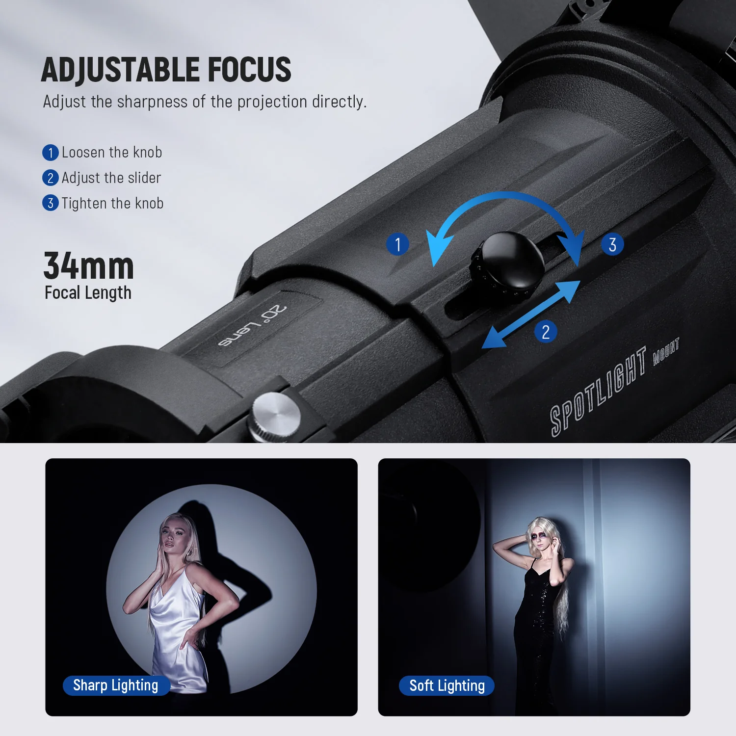 NEEWER LS-39 20° Bowens Mount Spotlight Snoot - Image 4