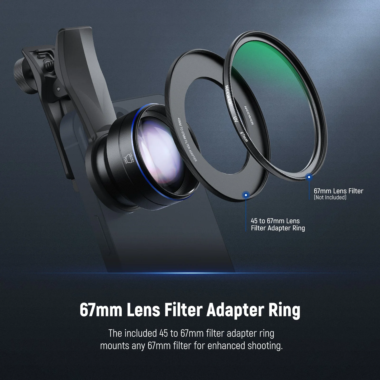 NEEWER LS-41 PRO 60mm Telephoto Lens with 17mm Thread & 67mm Filter Adapter - Image 6