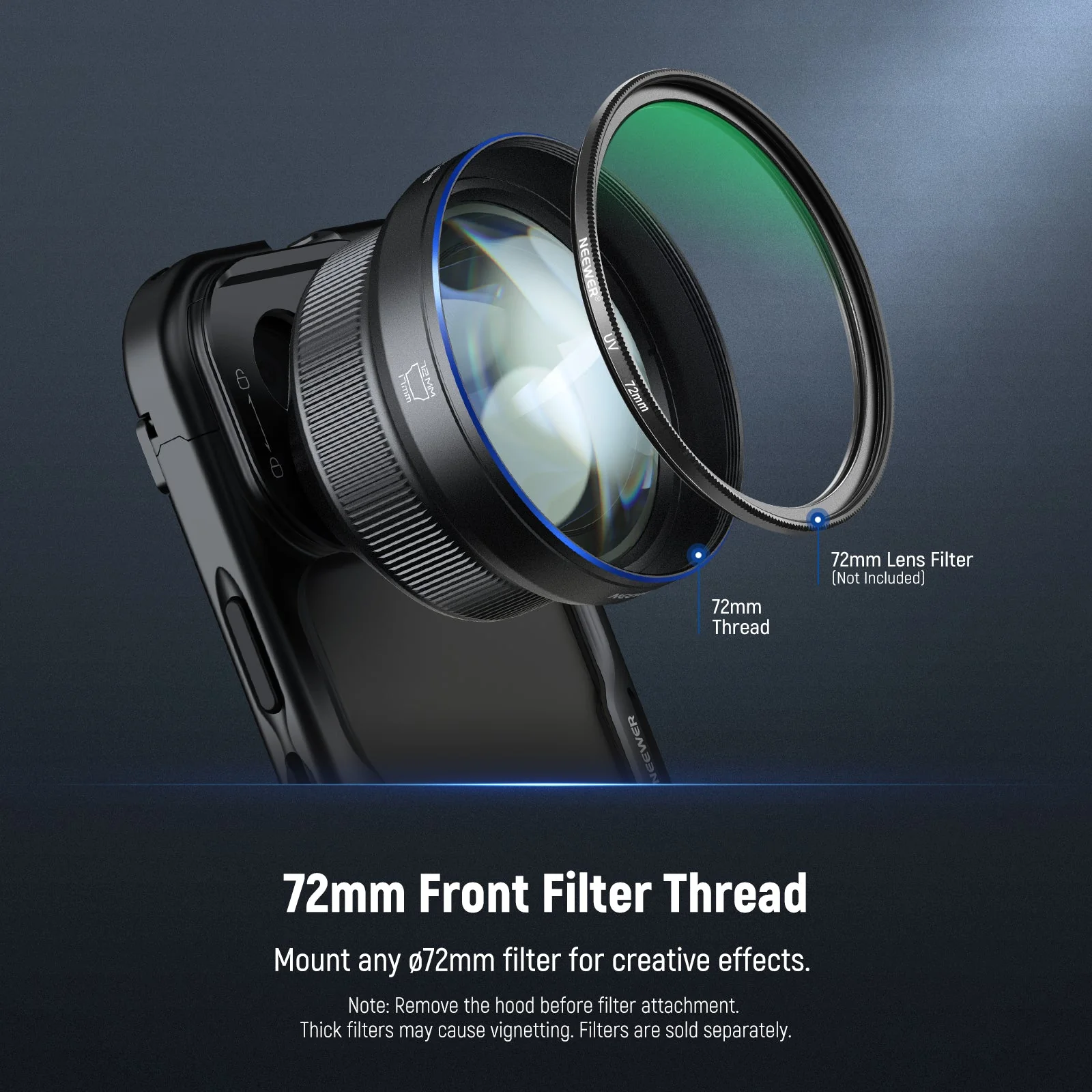 NEEWER LS-59 85mm HD Telephoto Lens with 17mm Lens Thread - Image 15