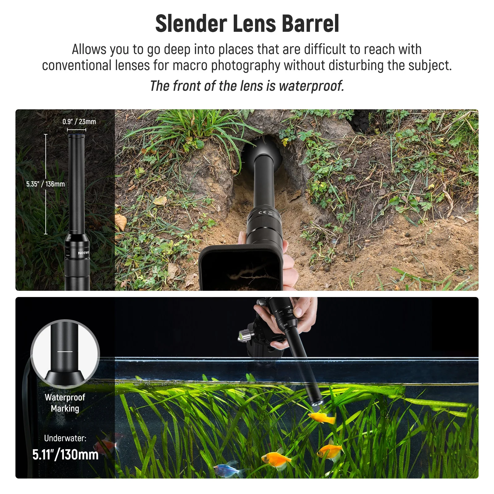 NEEWER LS-63 109° 16mm 4X Macro Probe Phone Lens with 17mm Thread - Image 2