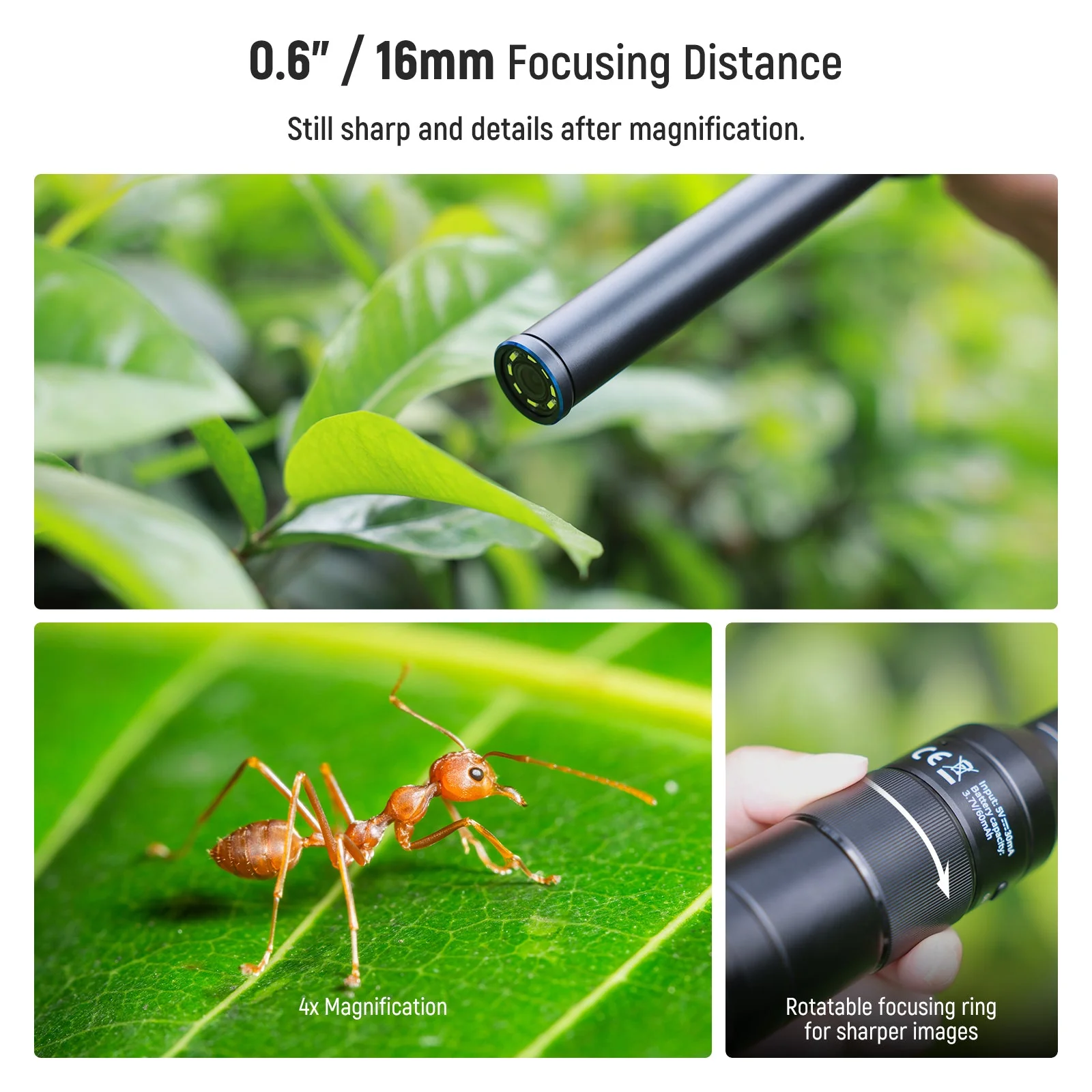 NEEWER LS-63 109° 16mm 4X Macro Probe Phone Lens with 17mm Thread - Image 5