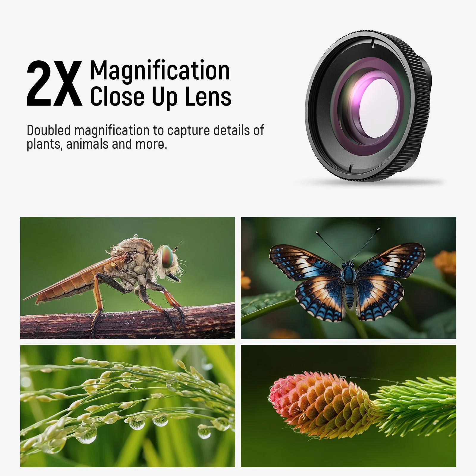 NEEWER LS-65 2X Magnification Lens For GoPro Hero 13 12 11 10 9 - Image 3